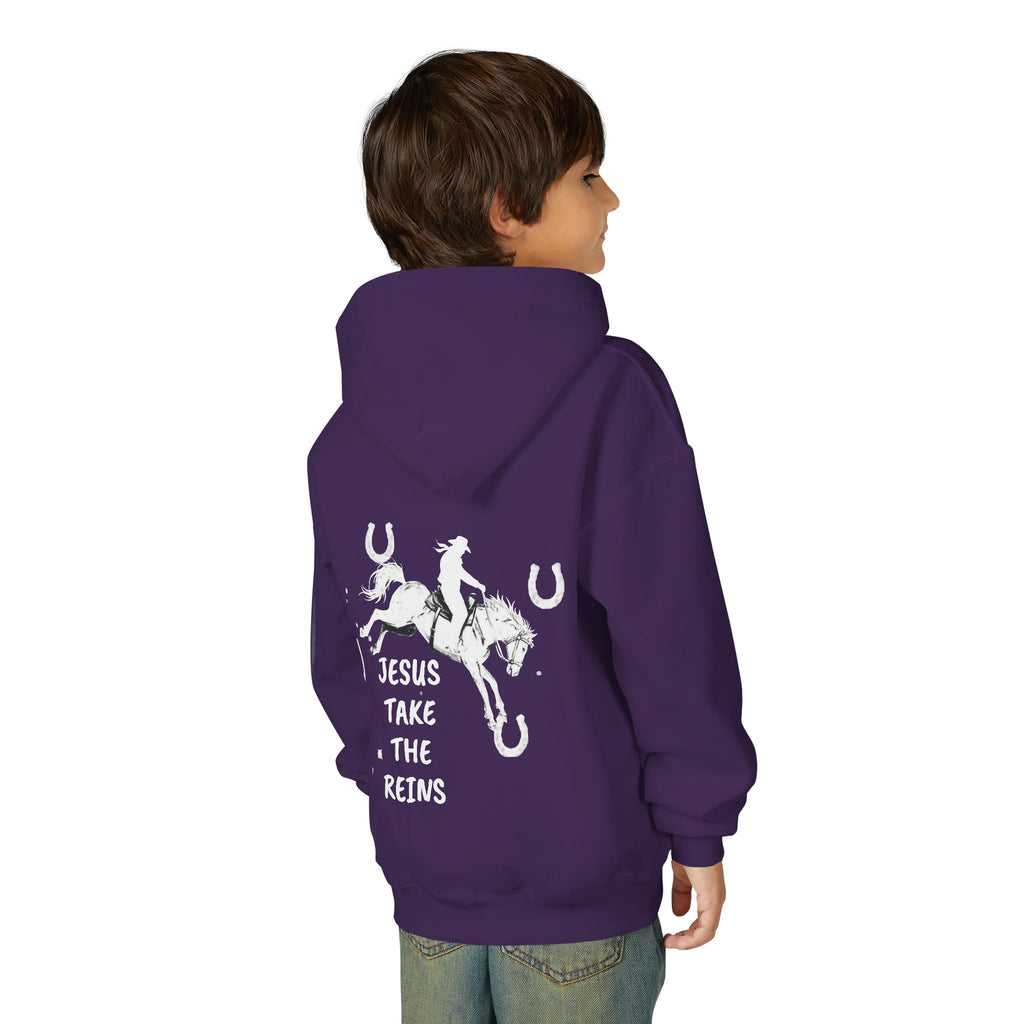 Youth Heavy Blend Hooded Sweatshirt - Take the Reins