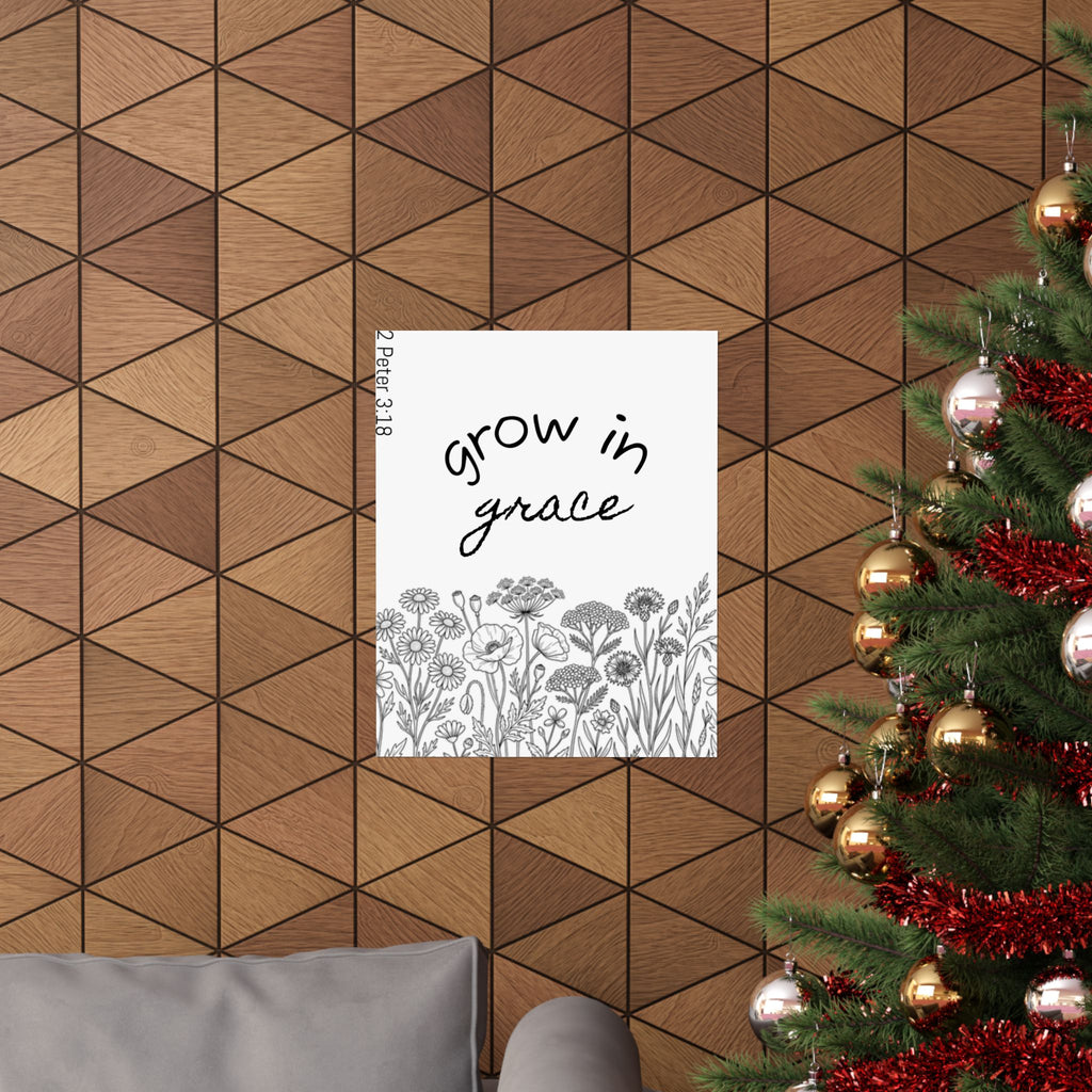 Matte Vertical Poster - Grow in Grace