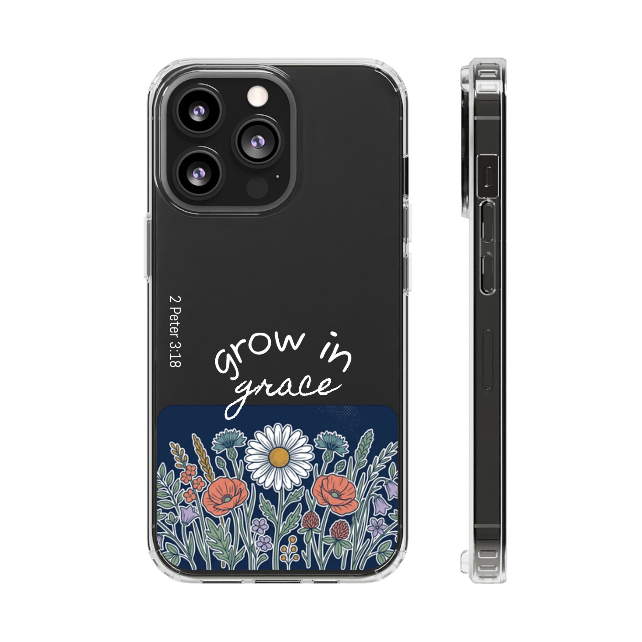 Clear Impact-Resistant Case - Grow in Grace