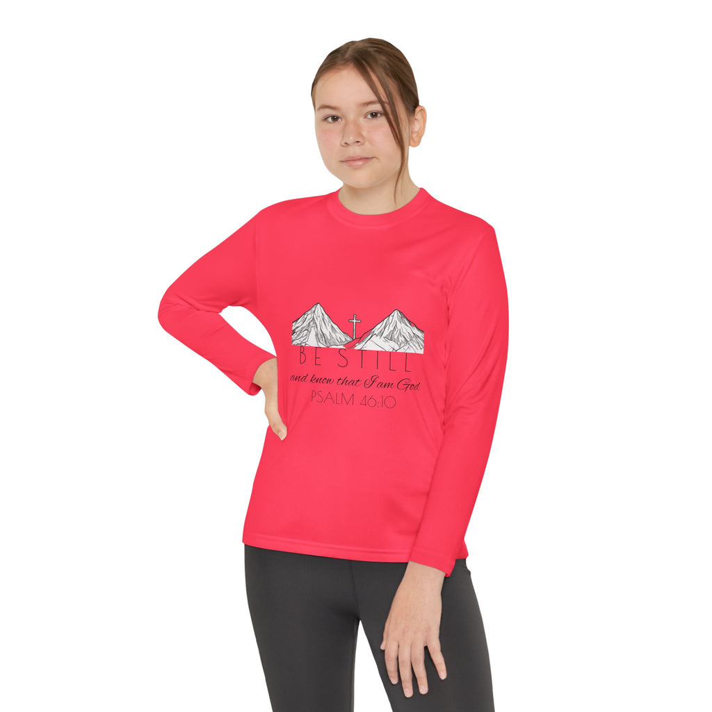 Youth Long Sleeve Competitor Tee - Be Still & Know
