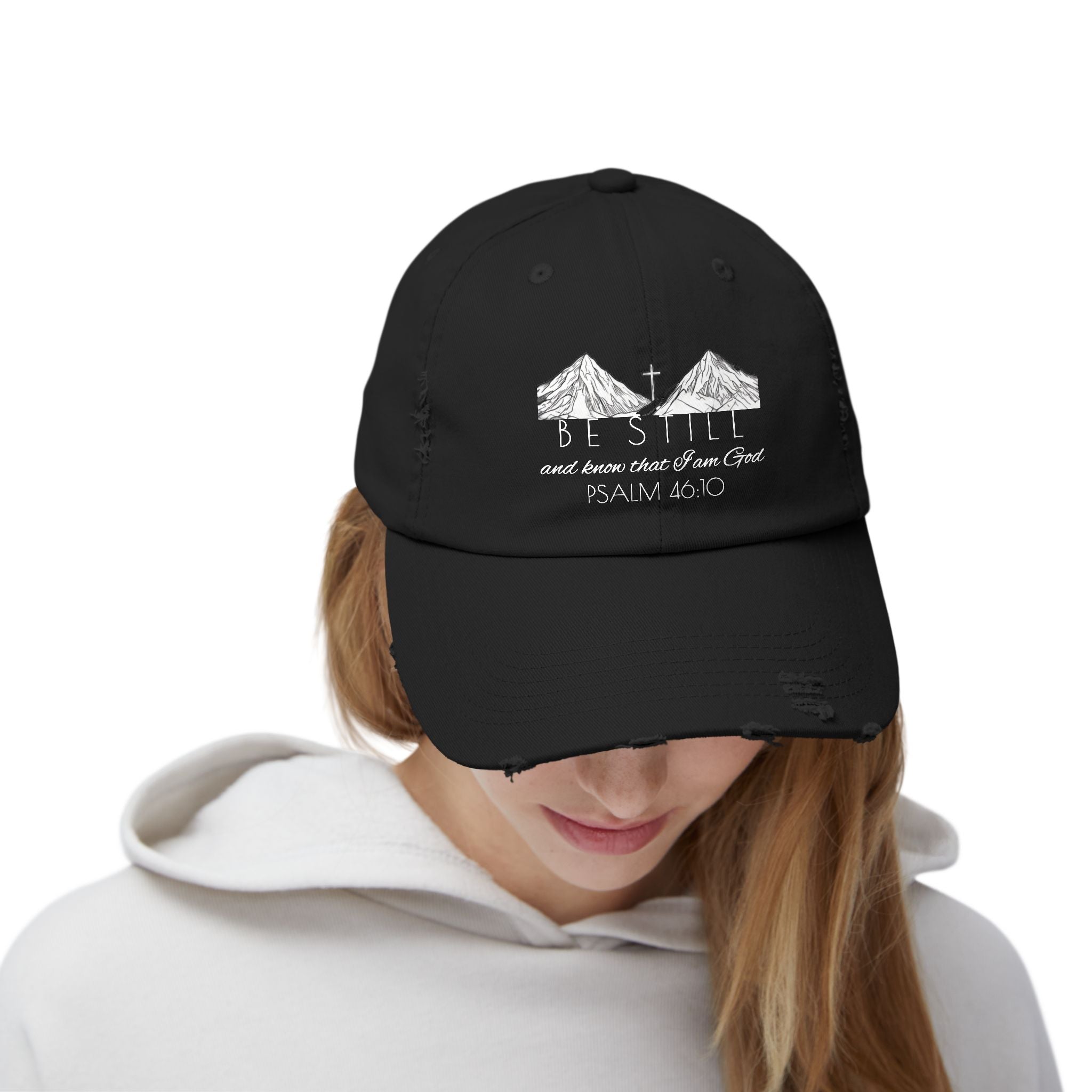 Unisex Distressed Cap - Be Still & Know