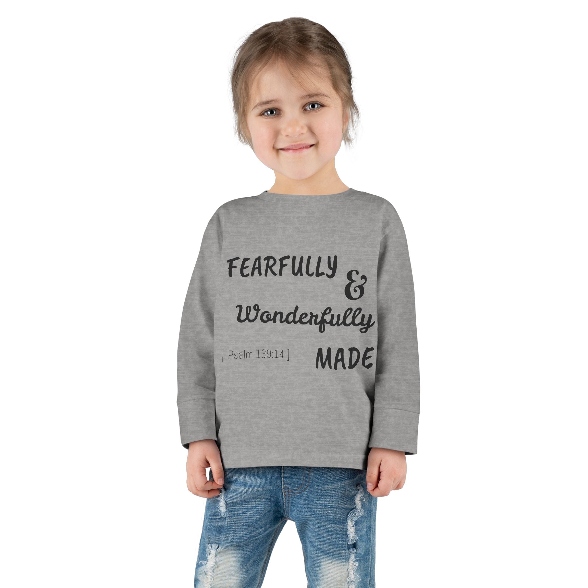 Toddler Long Sleeve Tee - Fearfully & Wonderfully Made