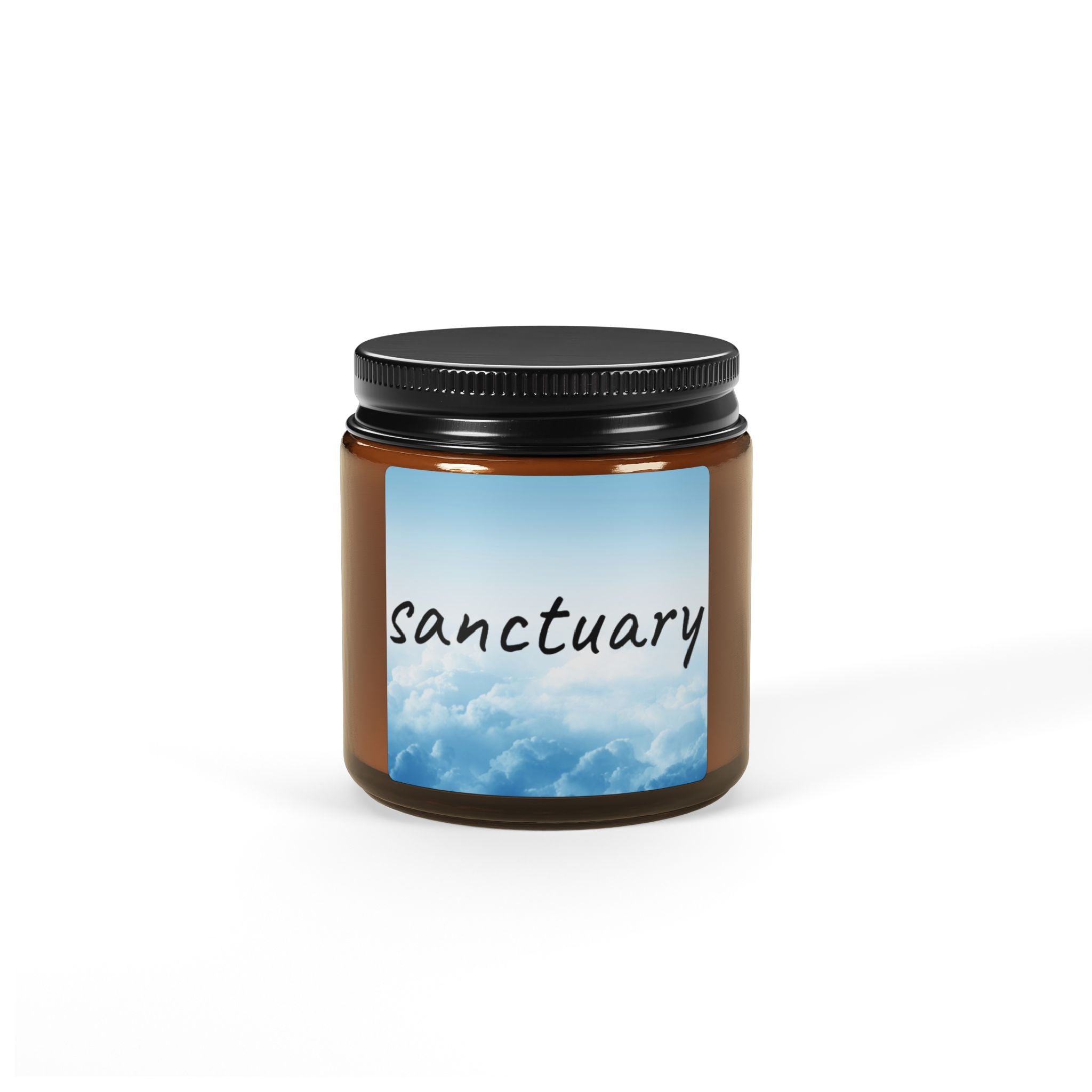 Clean Cotton Scented Soy Candle (Multi-Size, Amber Jar) - Sanctuary