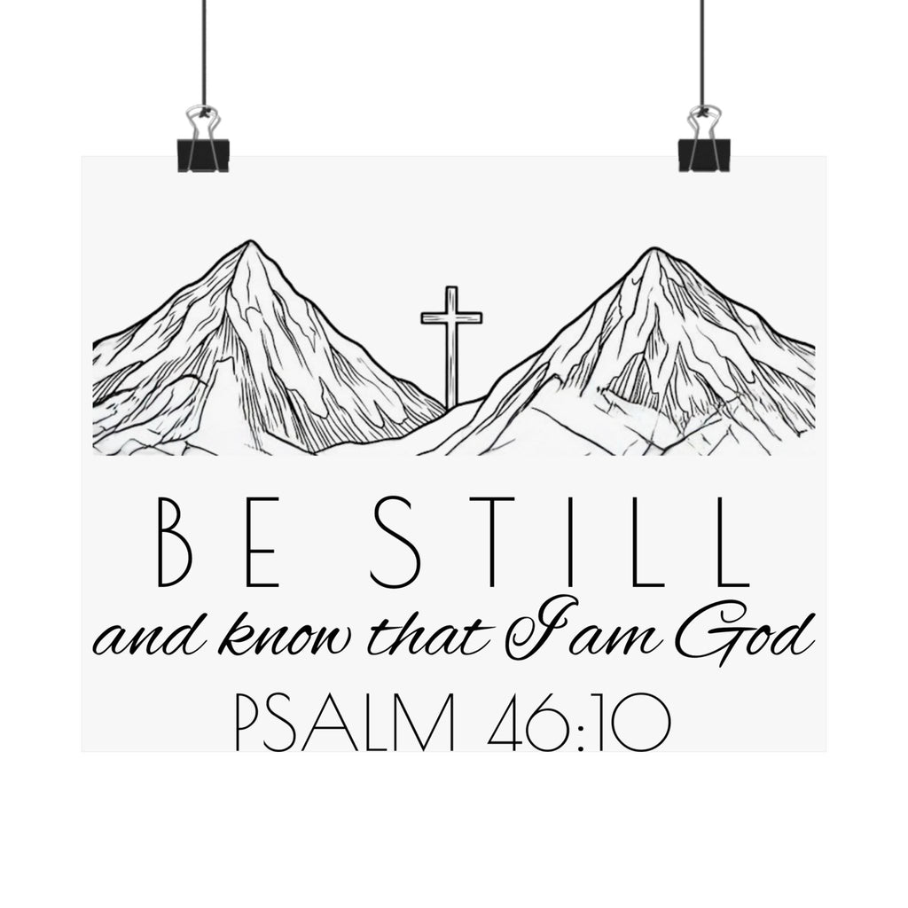 Matte Horizontal Poster - Be Still & Know