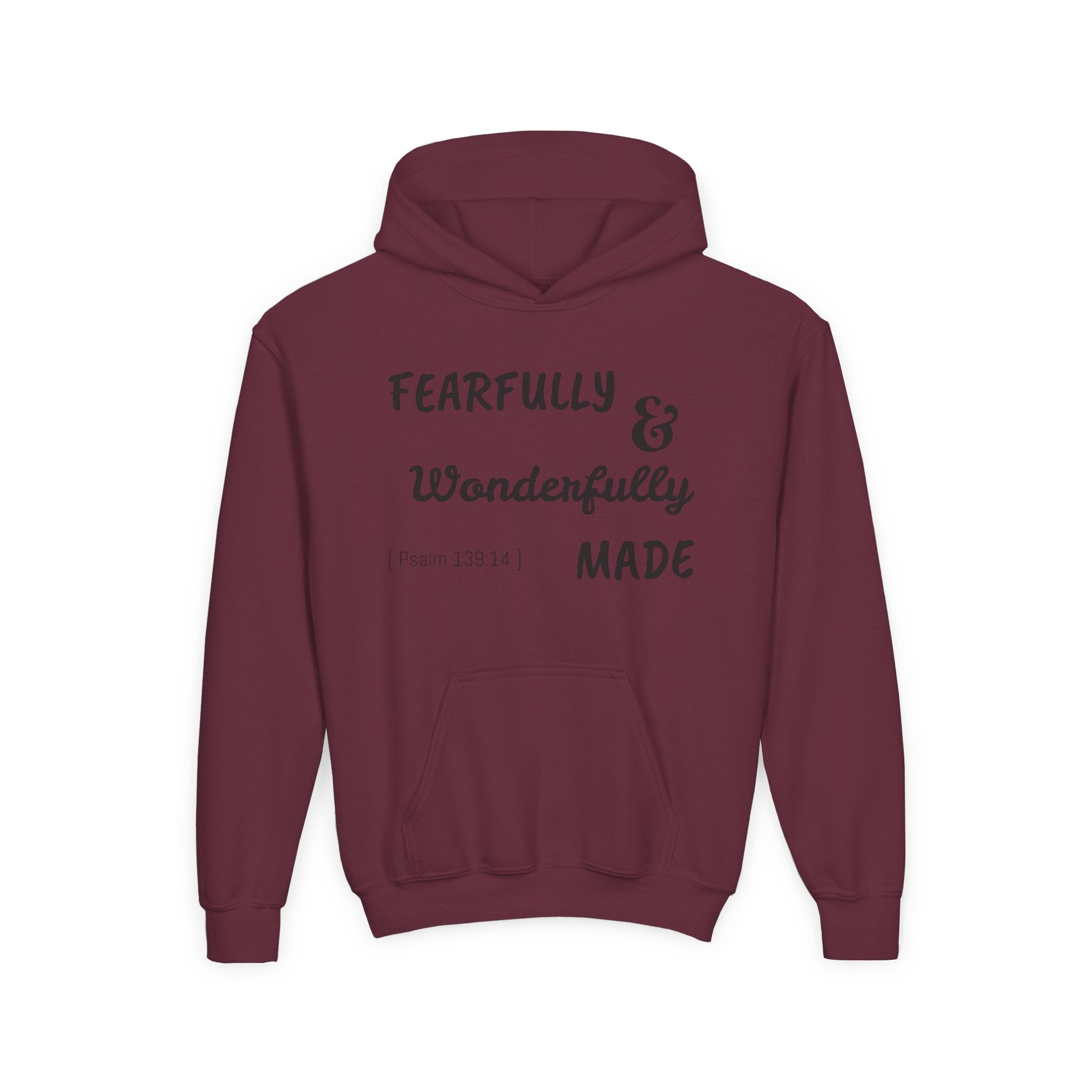 Youth Heavy Blend Hooded Sweatshirt - Fearfully & Wonderfully Made