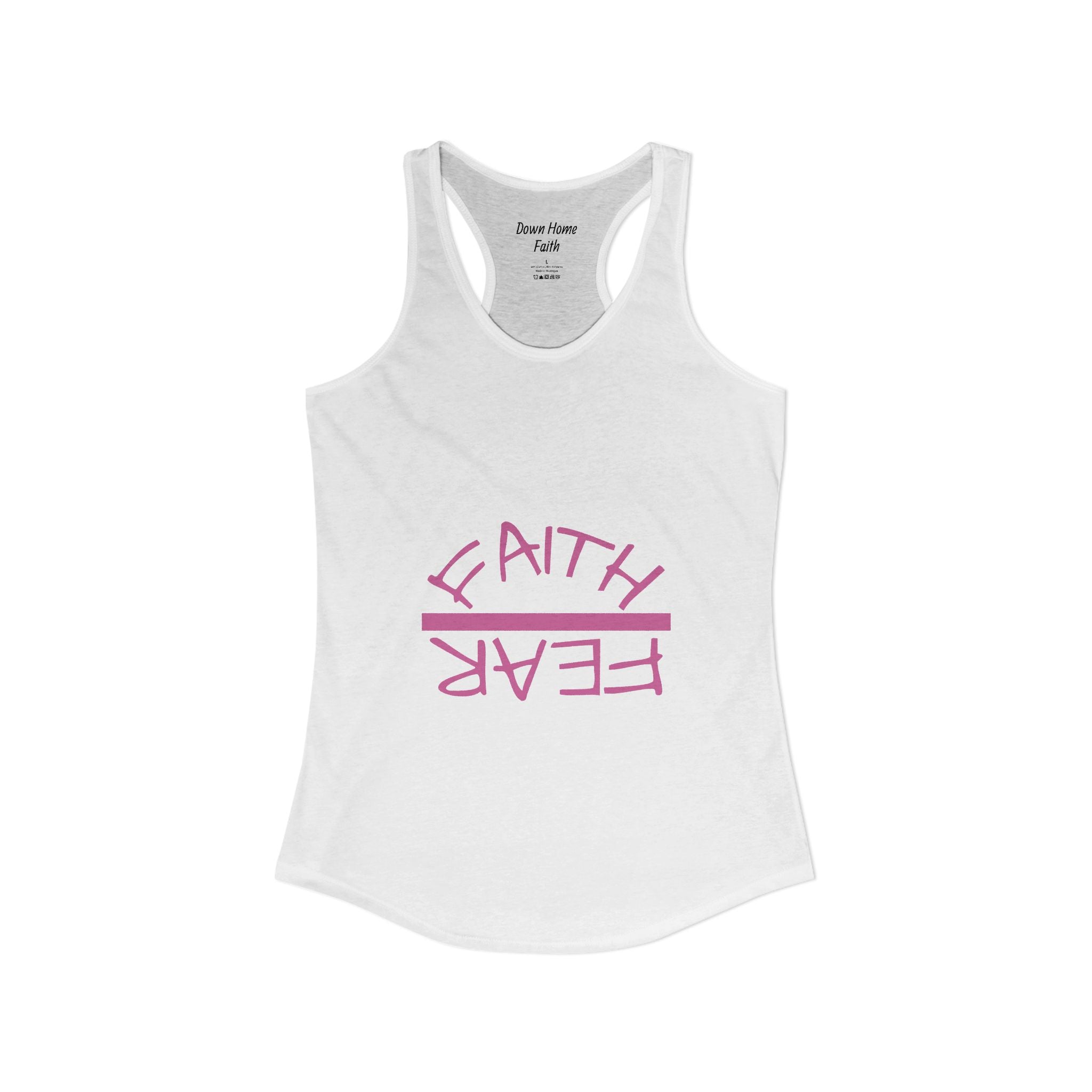 Women's Ideal Racerback Tank - Faith Over Fear