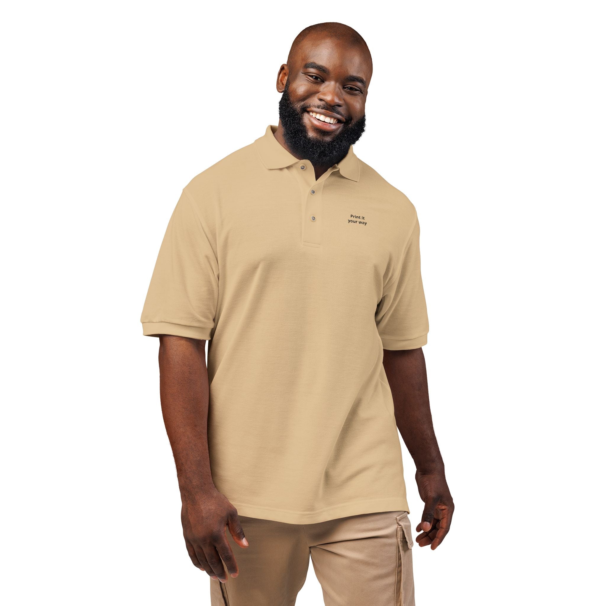 Unisex Polo Shirt (Embroidery) - Business Name Custom