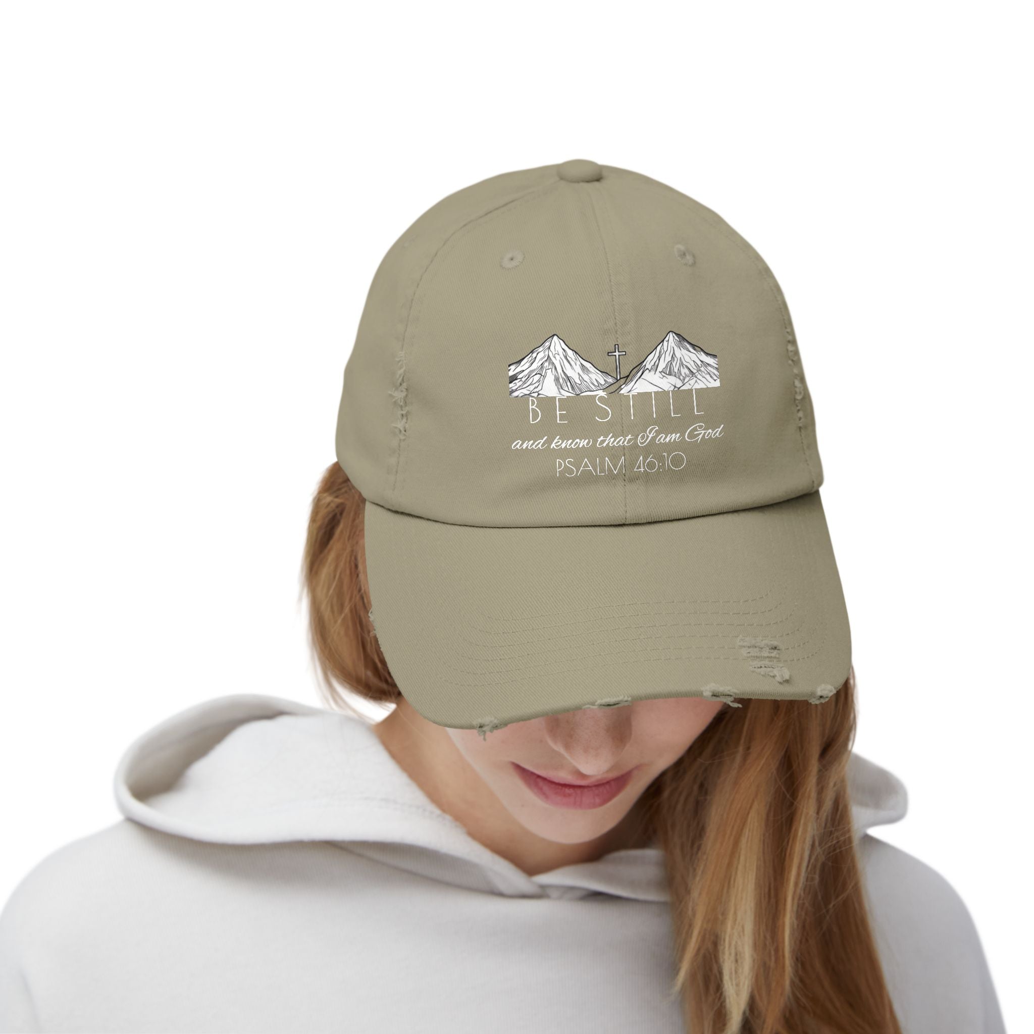 Unisex Distressed Cap - Be Still & Know