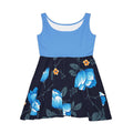Women's Skater Dress - Blue Flowers