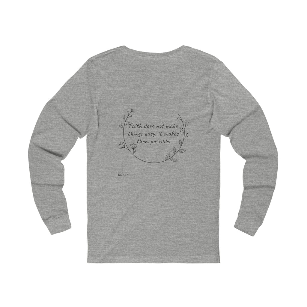 Jersey Long Sleeve Tee - Luke 1:37