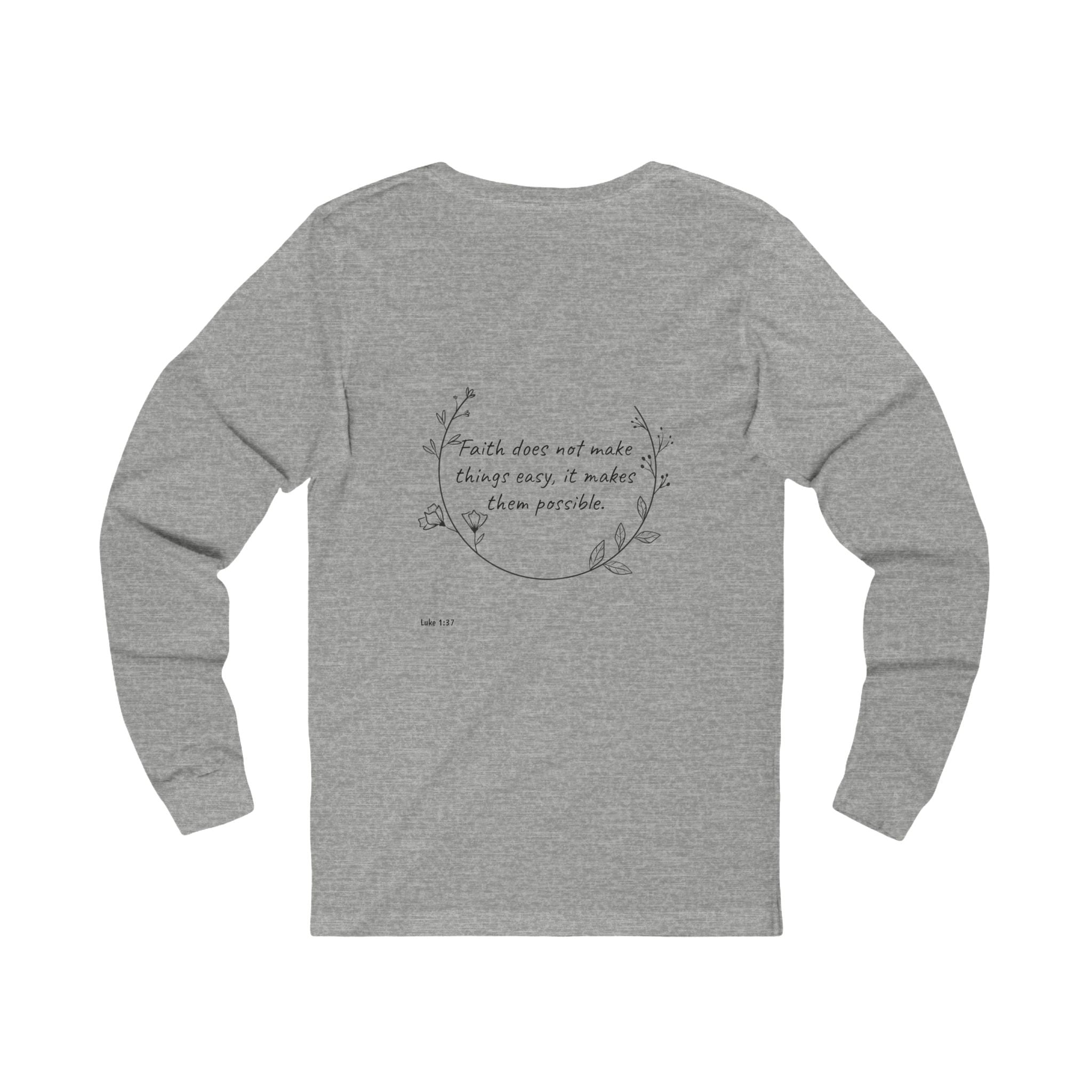 Jersey Long Sleeve Tee - Luke 1:37