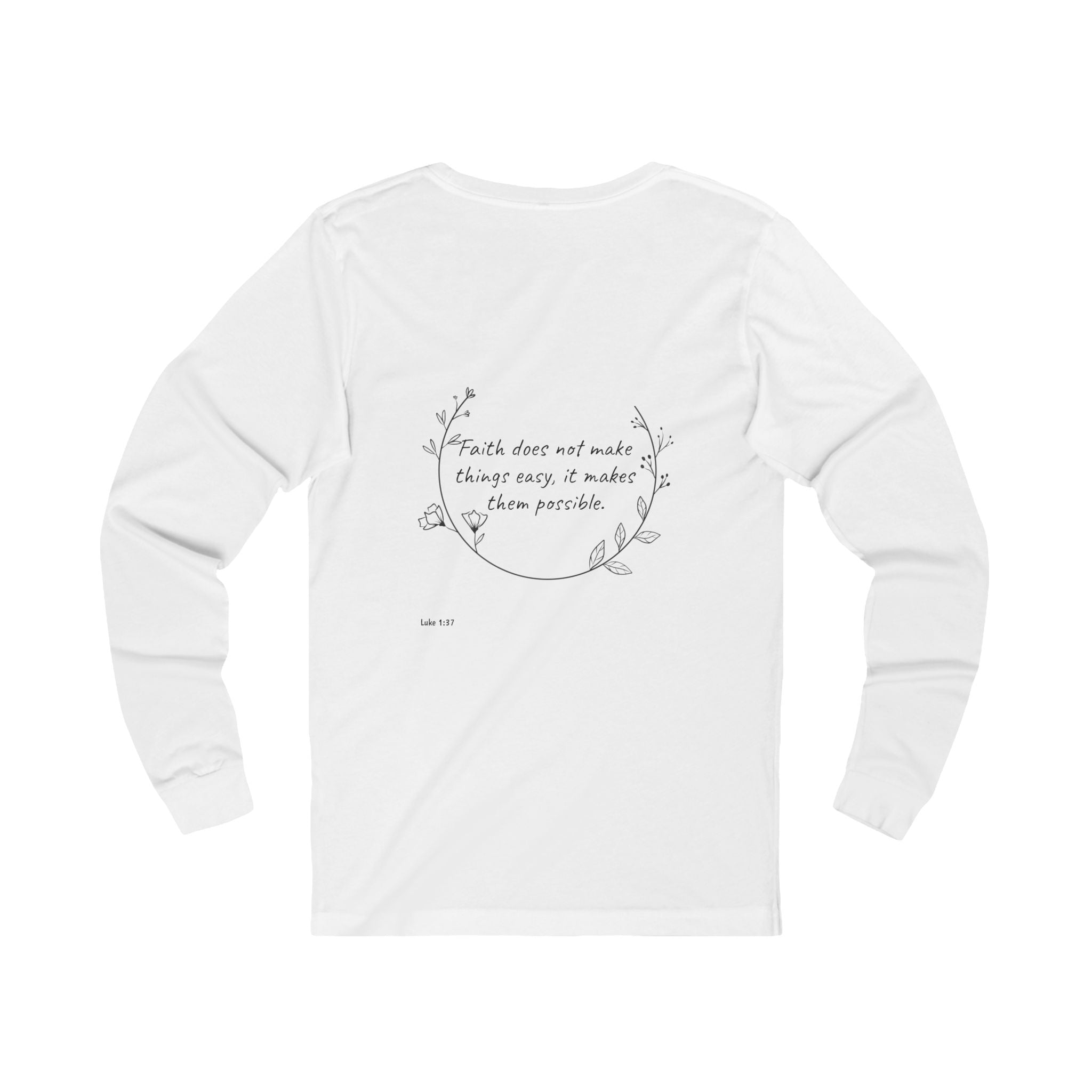 Jersey Long Sleeve Tee - Luke 1:37