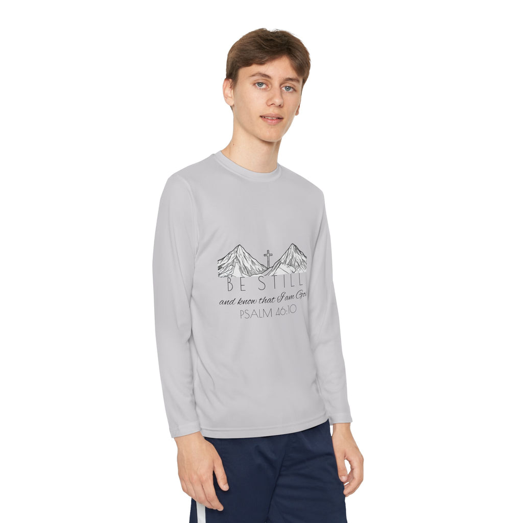 Youth Long Sleeve Competitor Tee - Be Still & Know