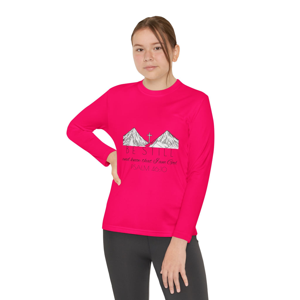 Youth Long Sleeve Competitor Tee - Be Still & Know