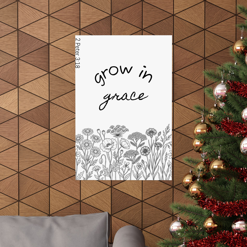 Matte Vertical Poster - Grow in Grace