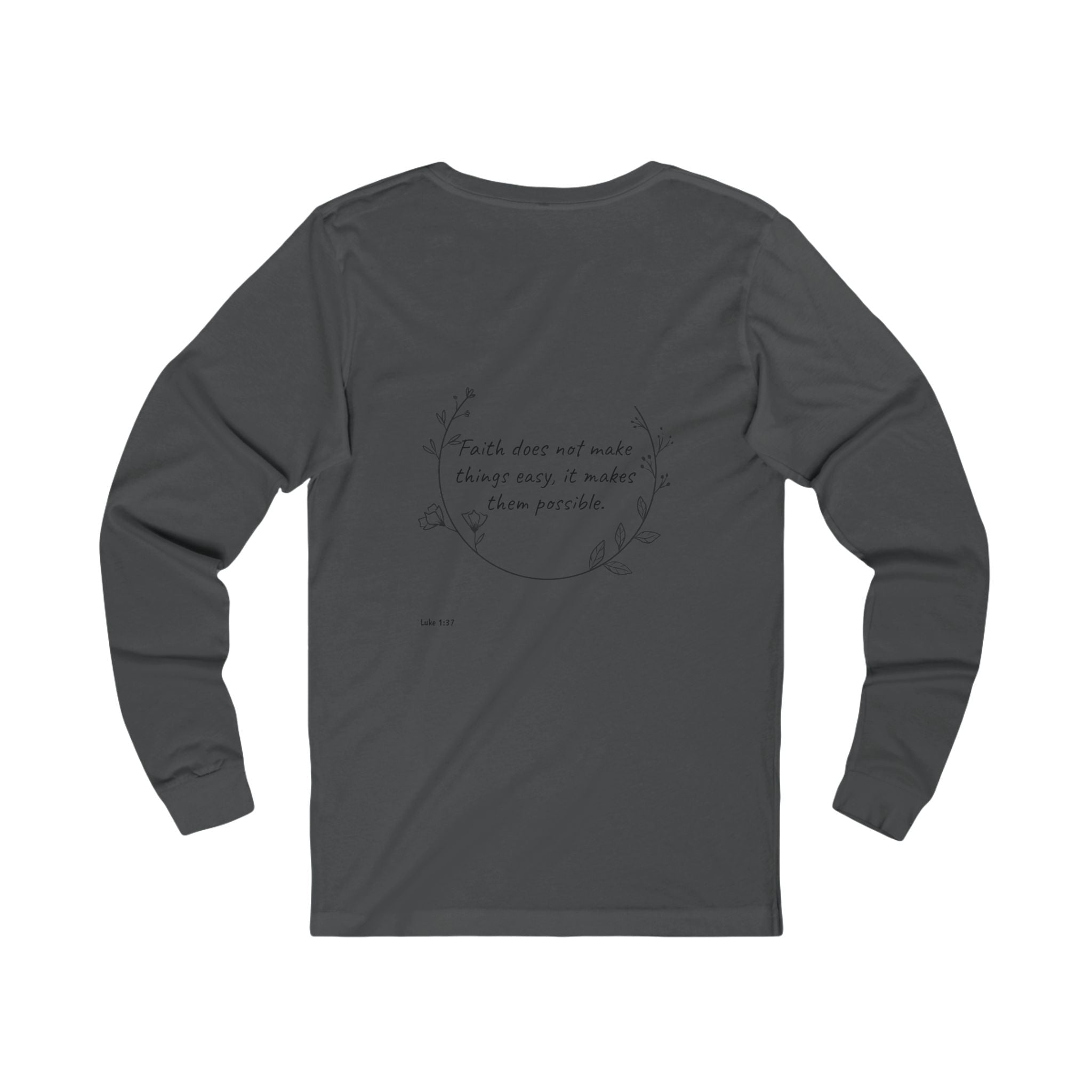 Jersey Long Sleeve Tee - Luke 1:37