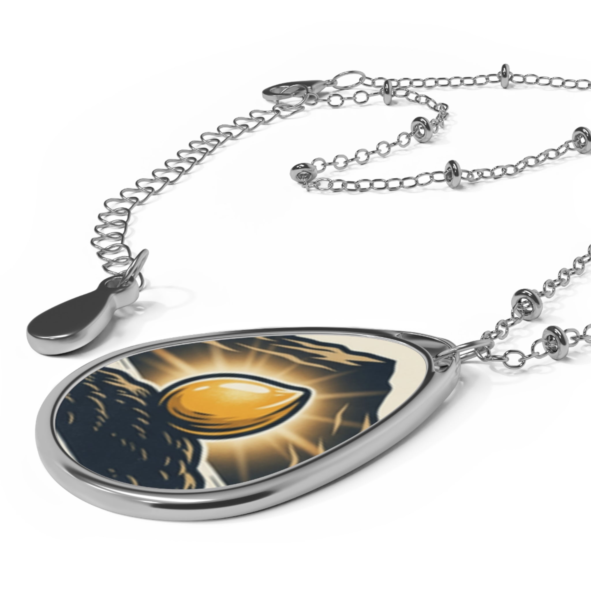 Oval Necklace - Mustard Seed