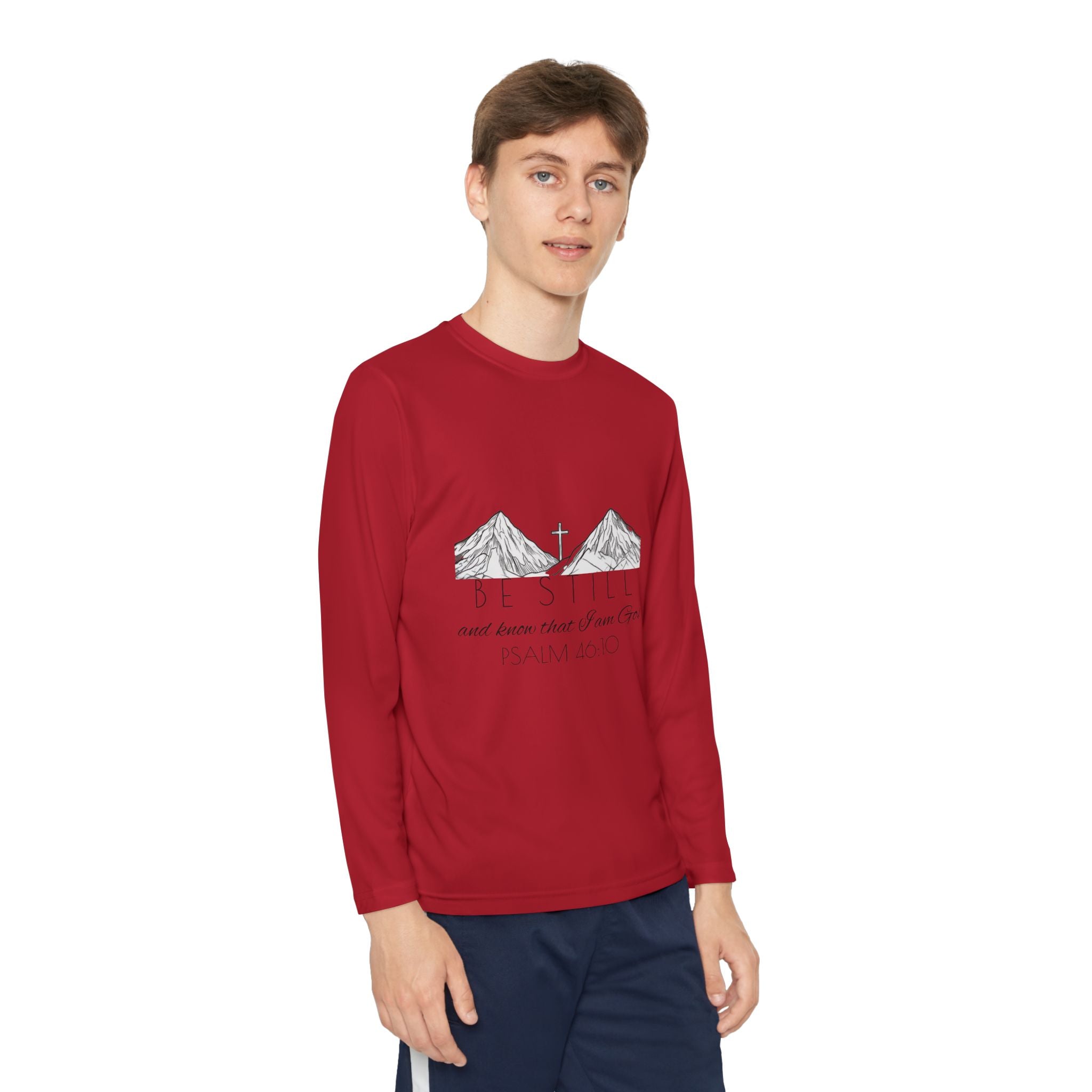 Youth Long Sleeve Competitor Tee - Be Still & Know
