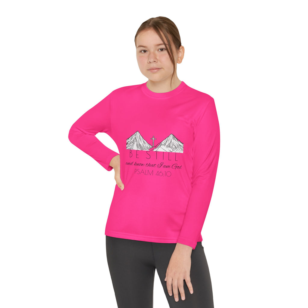 Youth Long Sleeve Competitor Tee - Be Still & Know