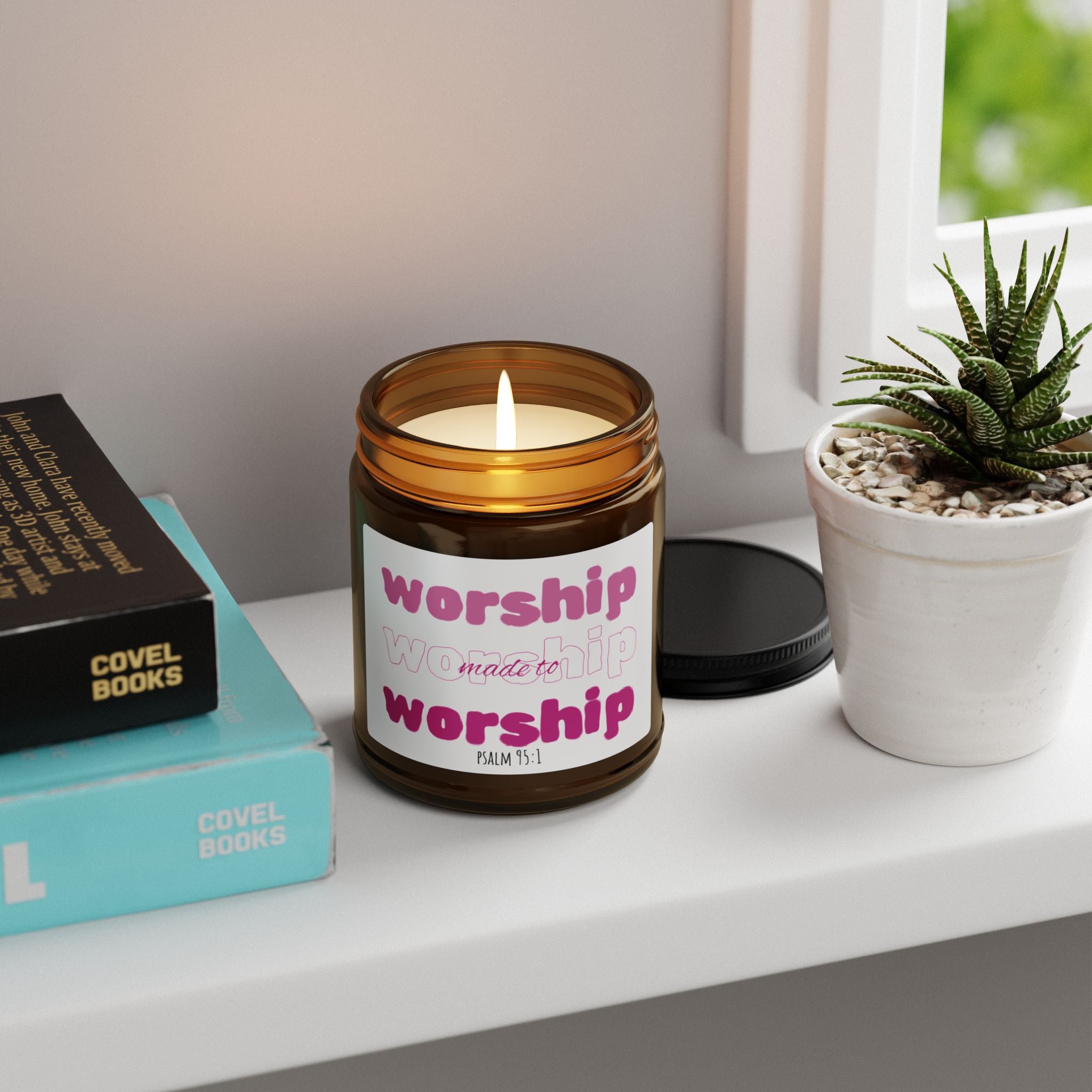 Cinnamon Vanilla Scented Soy Candle (Amber Jar) - Made to Worship