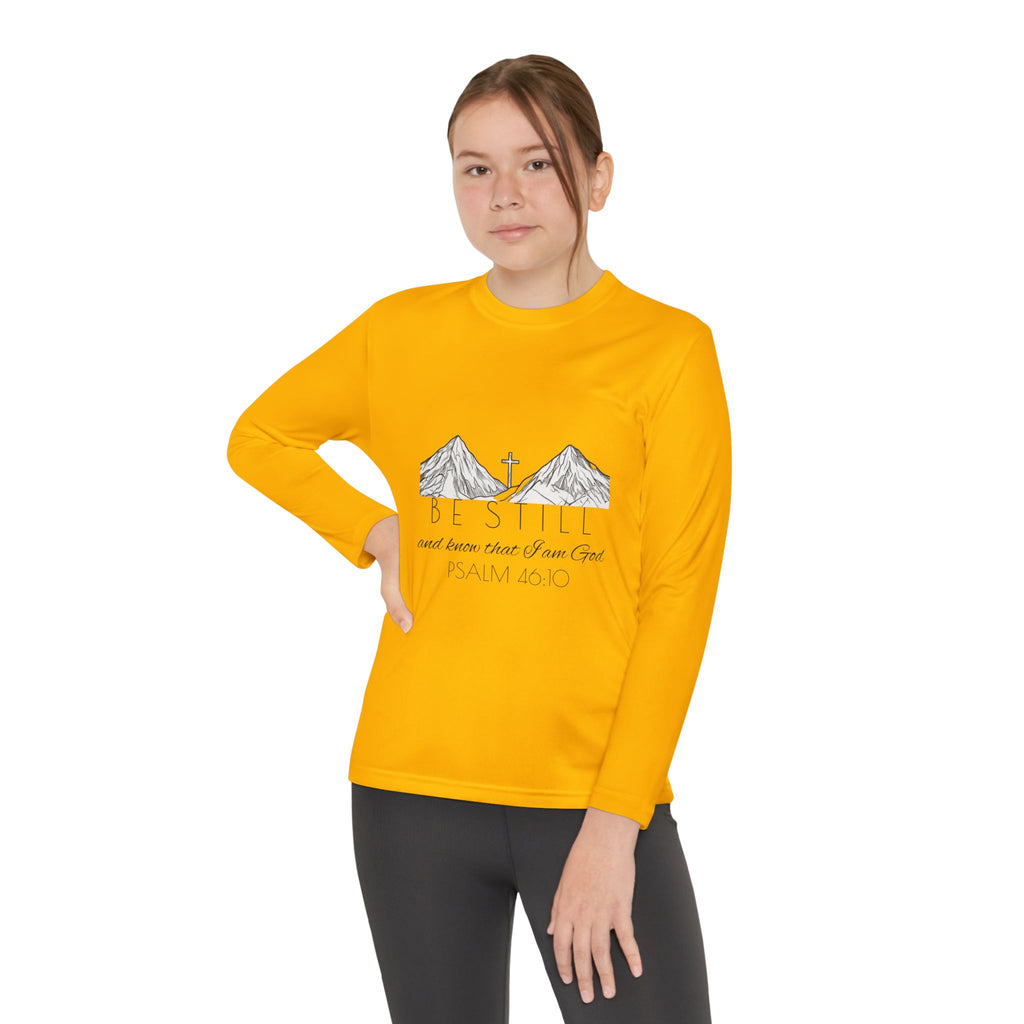 Youth Long Sleeve Competitor Tee - Be Still & Know