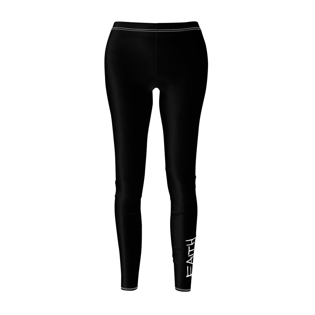 Women's Cut & Sew Casual Leggings - Faith Over Fear