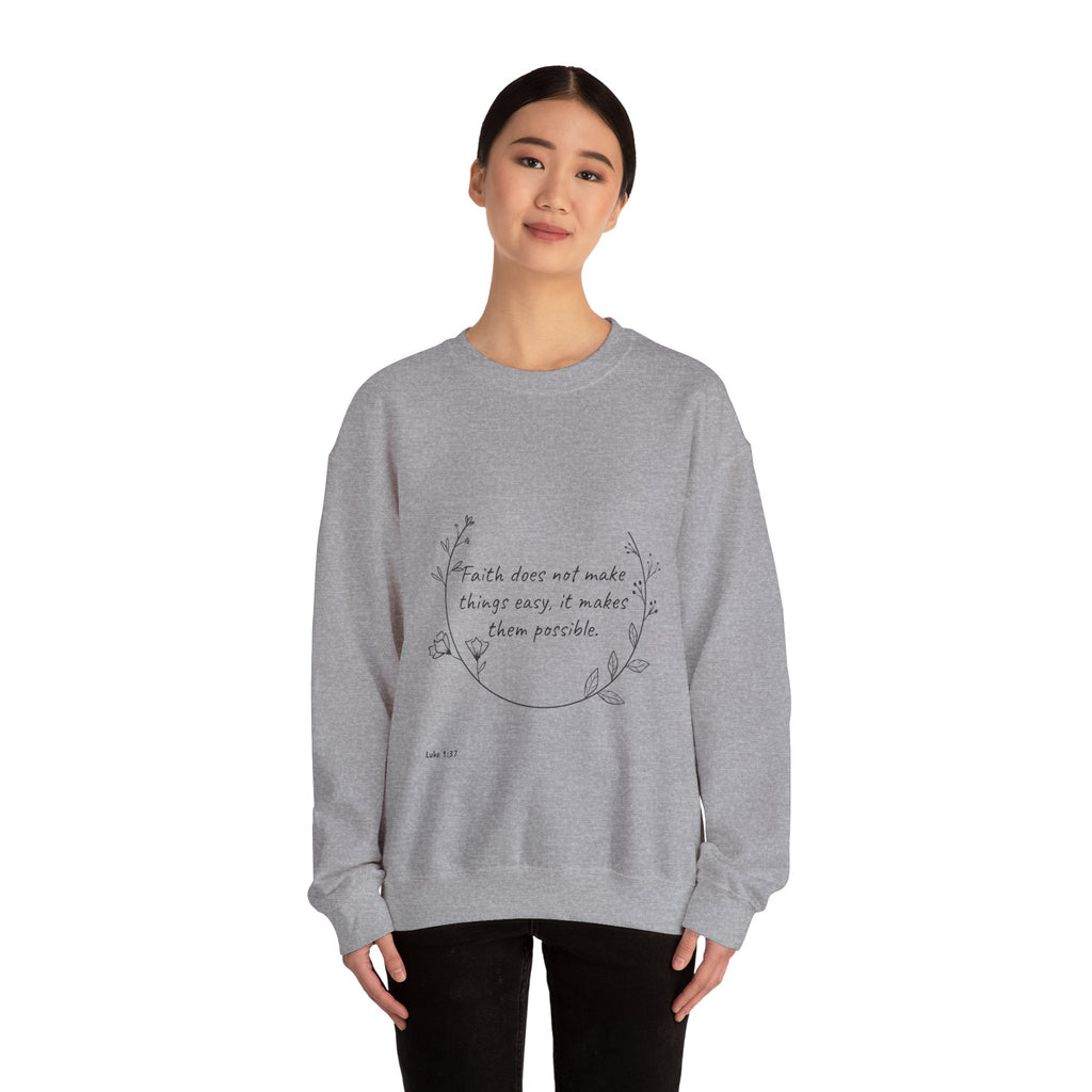 Heavy Blend™ Crewneck Sweatshirt - Luke 1:37