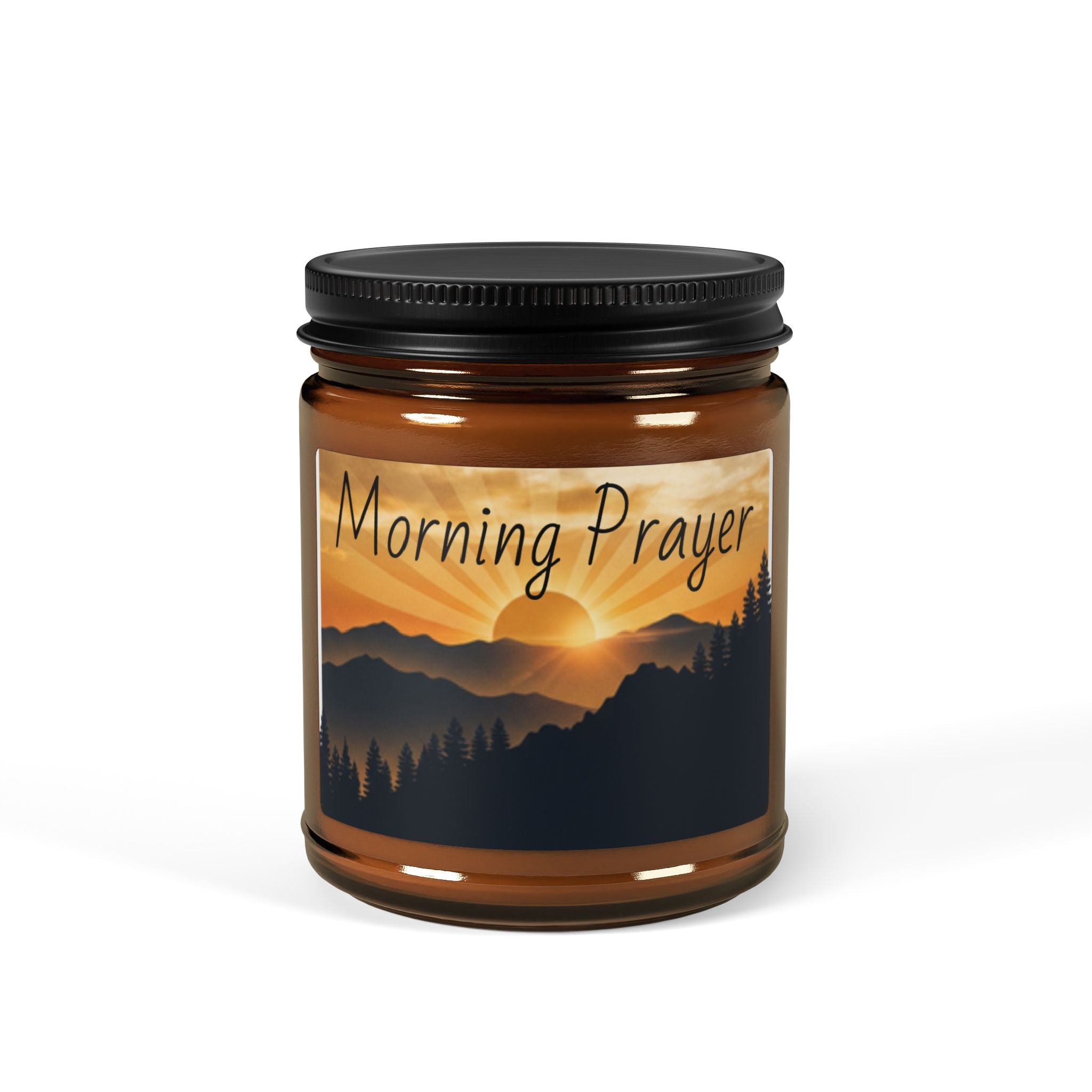 Coconut Cream & Cardamom Scented Soy Candle (Amber Jar) - Morning Prayer