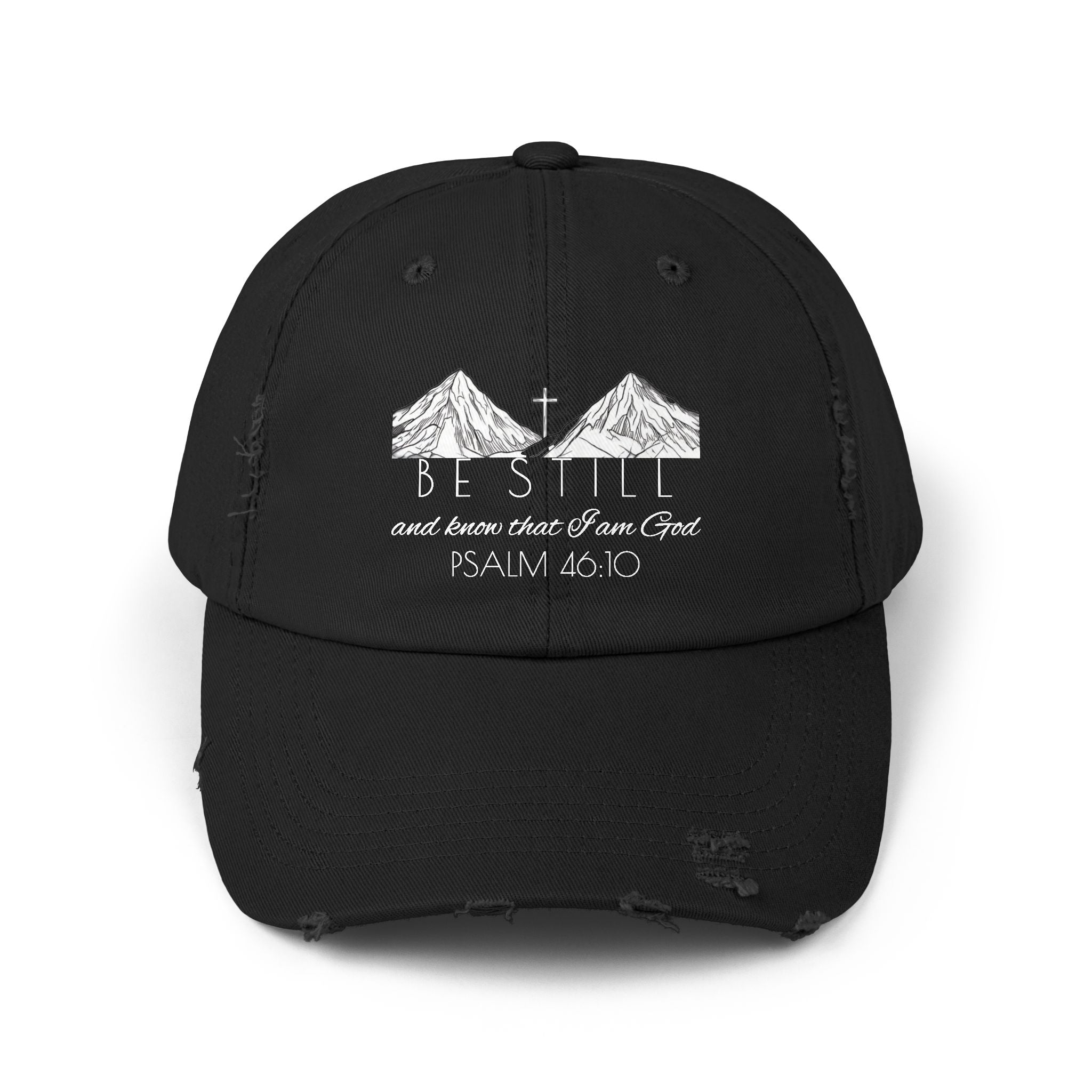 Unisex Distressed Cap - Be Still & Know