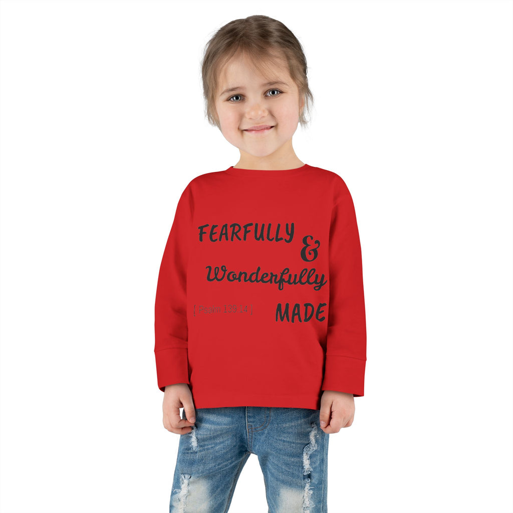Toddler Long Sleeve Tee - Fearfully & Wonderfully Made