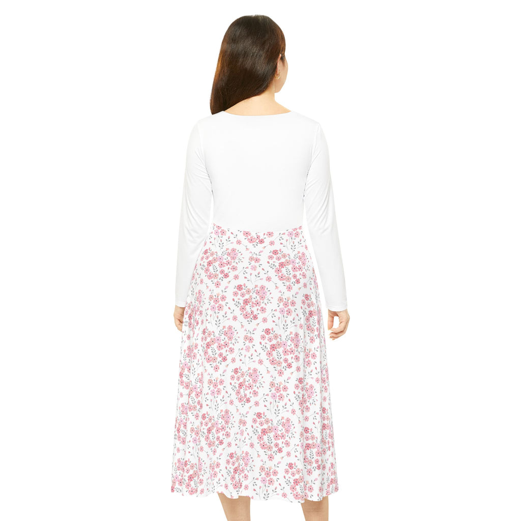 Women's Long Sleeve Dress - Hearts