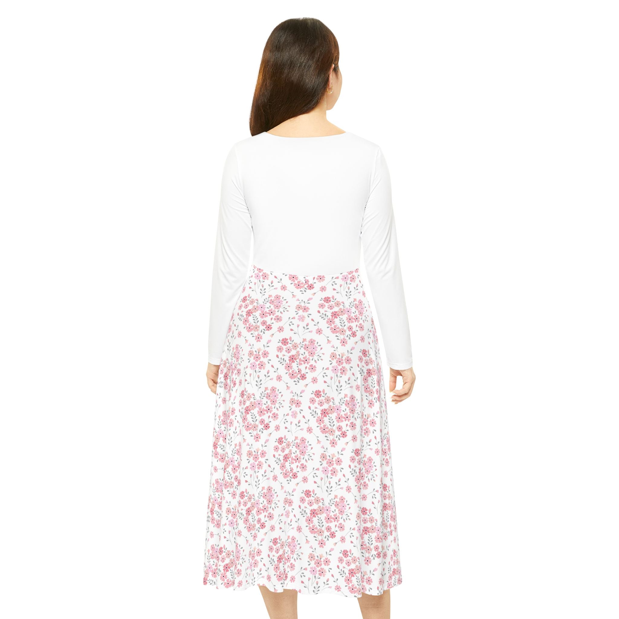 Women's Long Sleeve Dress - Hearts
