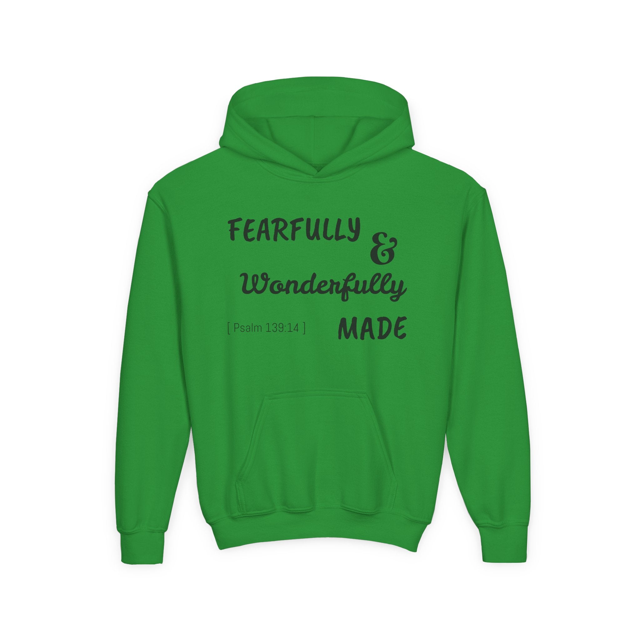 Youth Heavy Blend Hooded Sweatshirt - Fearfully & Wonderfully Made