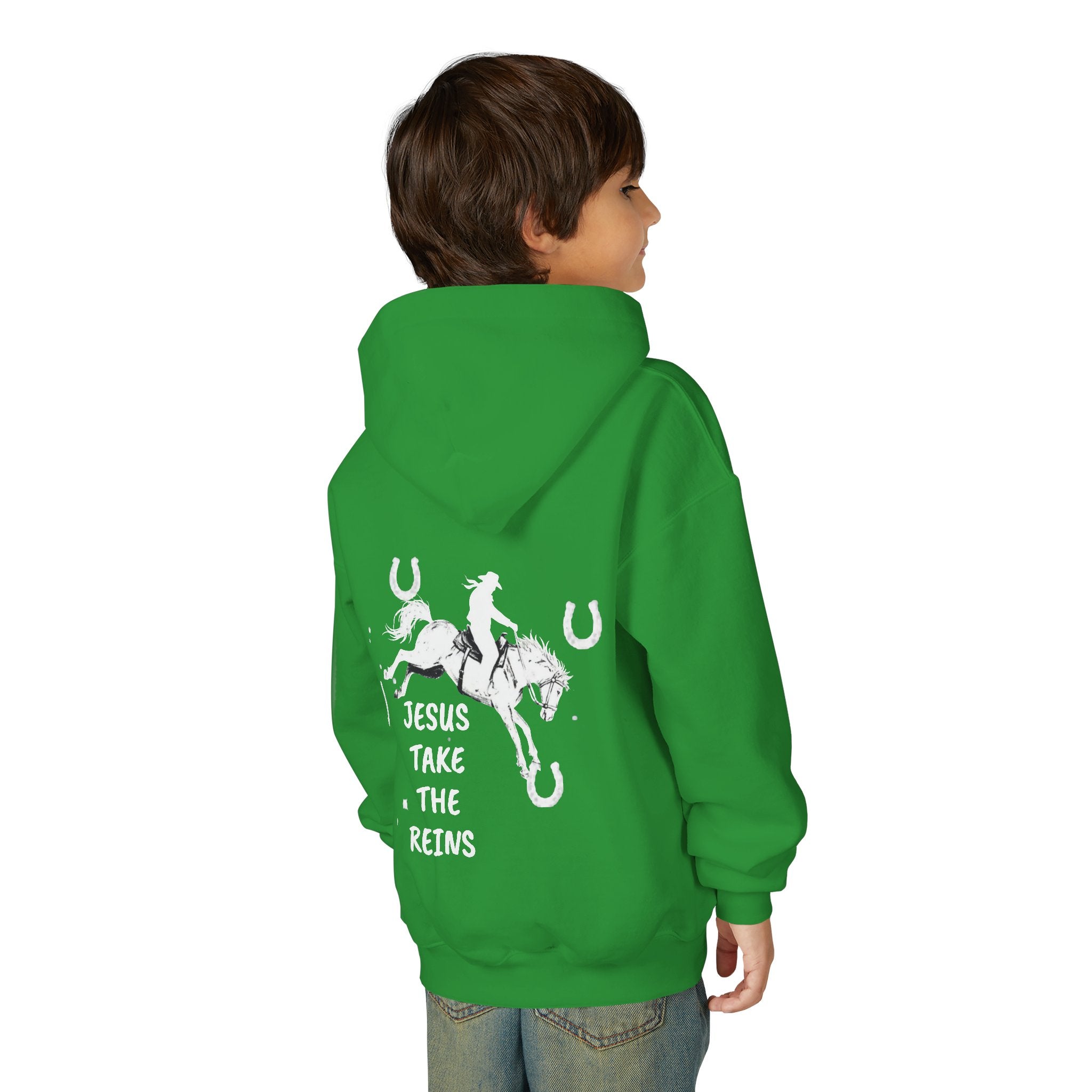 Youth Heavy Blend Hooded Sweatshirt - Take the Reins