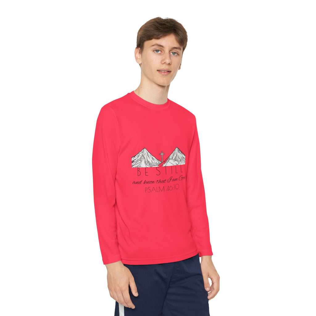 Youth Long Sleeve Competitor Tee - Be Still & Know