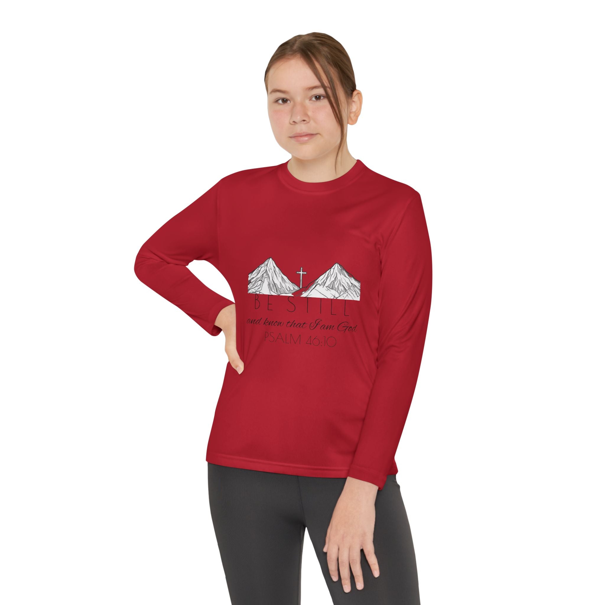 Youth Long Sleeve Competitor Tee - Be Still & Know