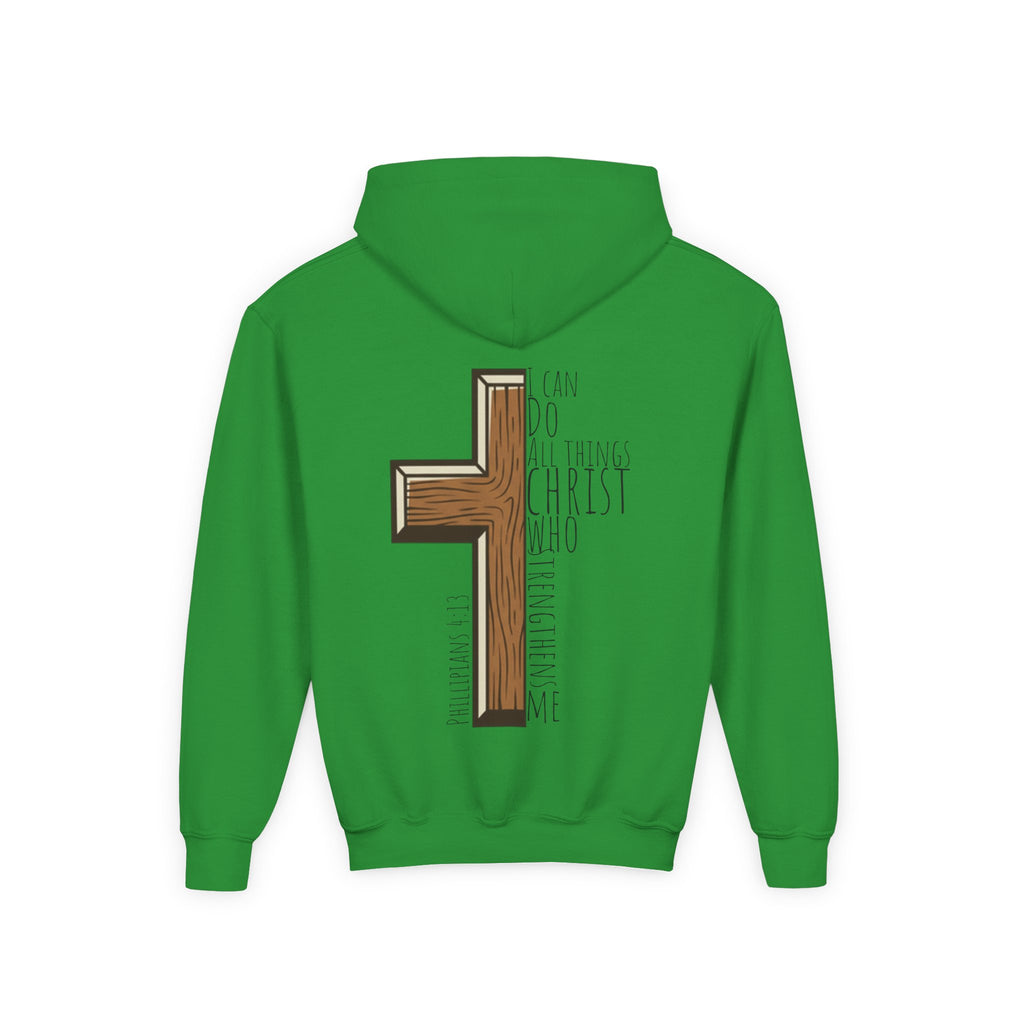 Youth Heavy Blend Hooded Sweatshirt - I can do all things