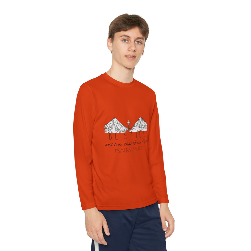 Youth Long Sleeve Competitor Tee - Be Still & Know