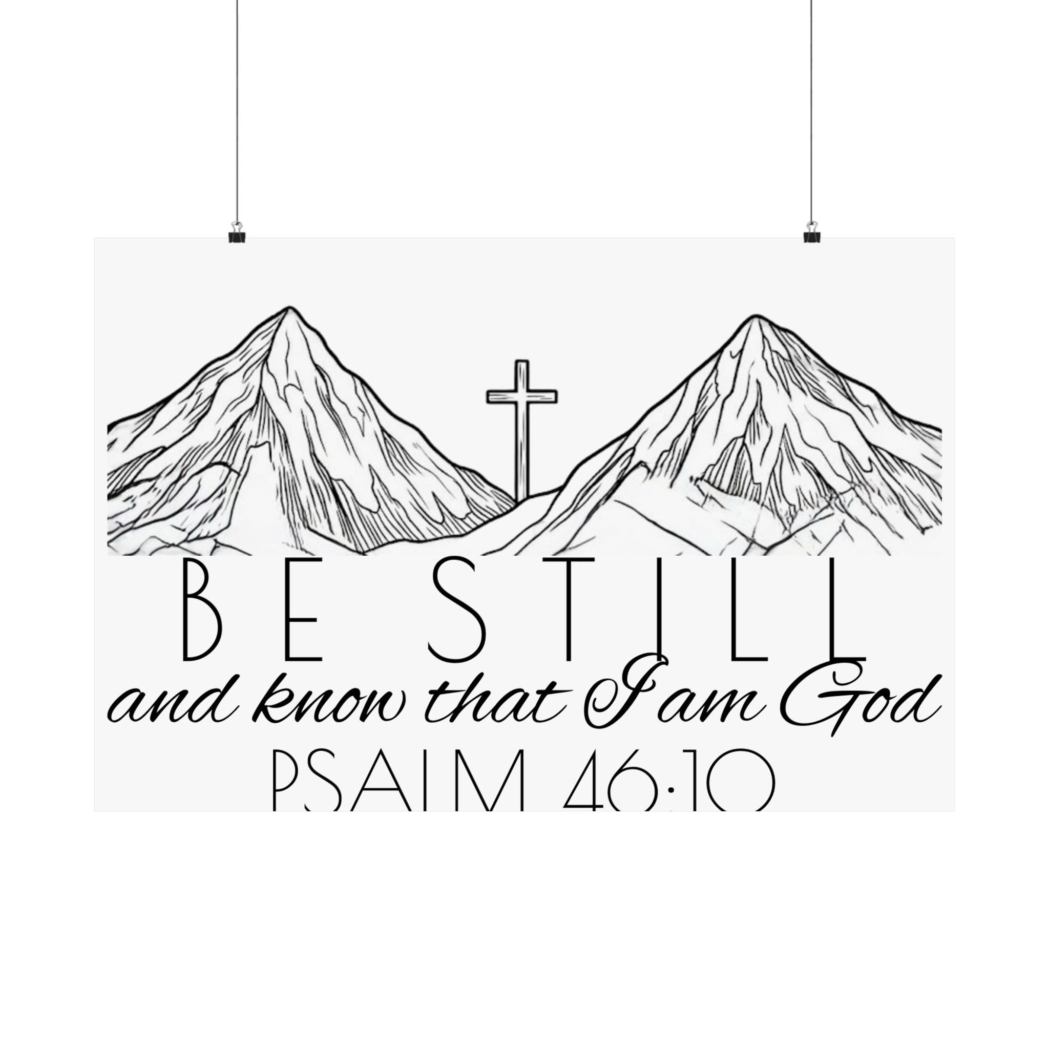 Matte Horizontal Poster - Be Still & Know
