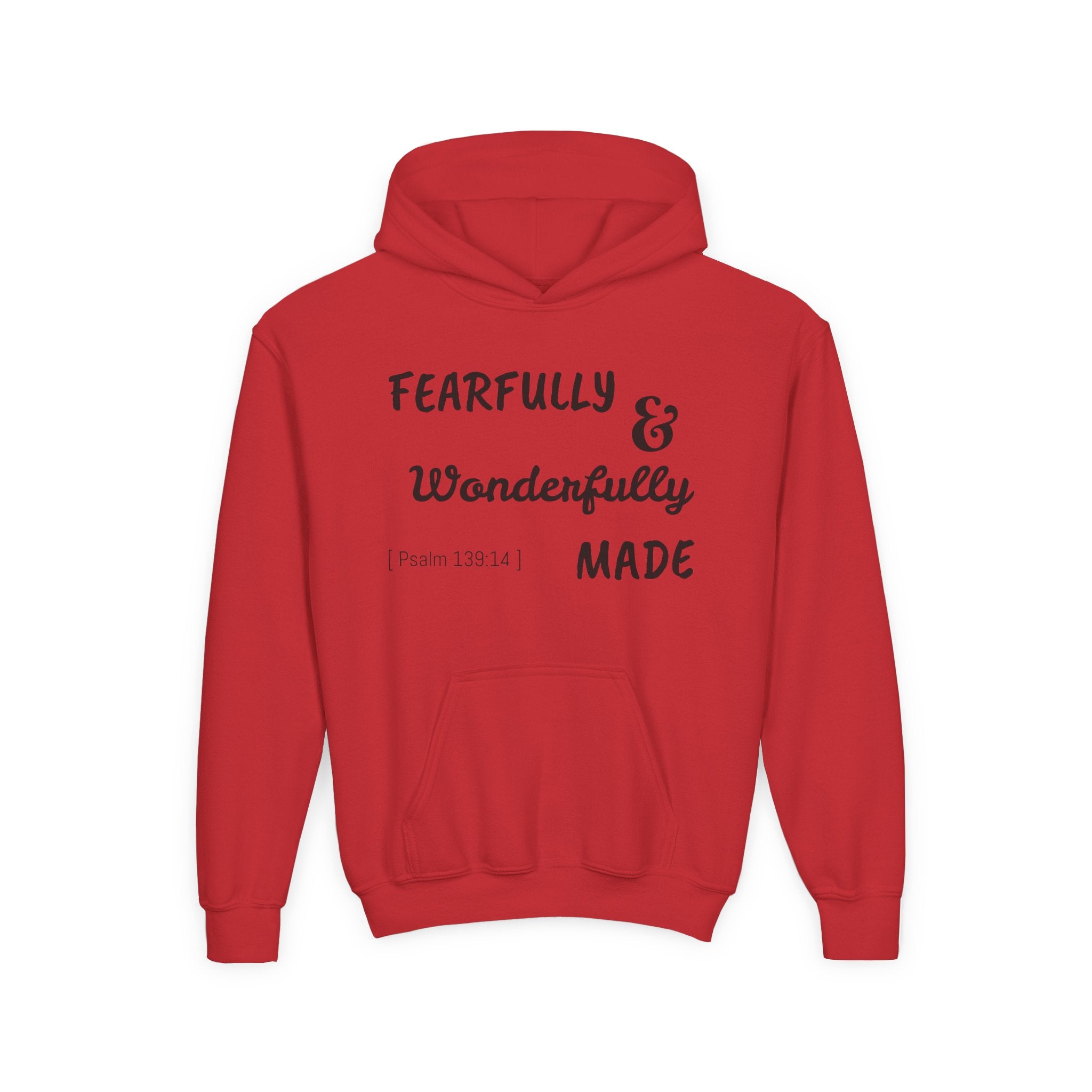 Youth Heavy Blend Hooded Sweatshirt - Fearfully & Wonderfully Made