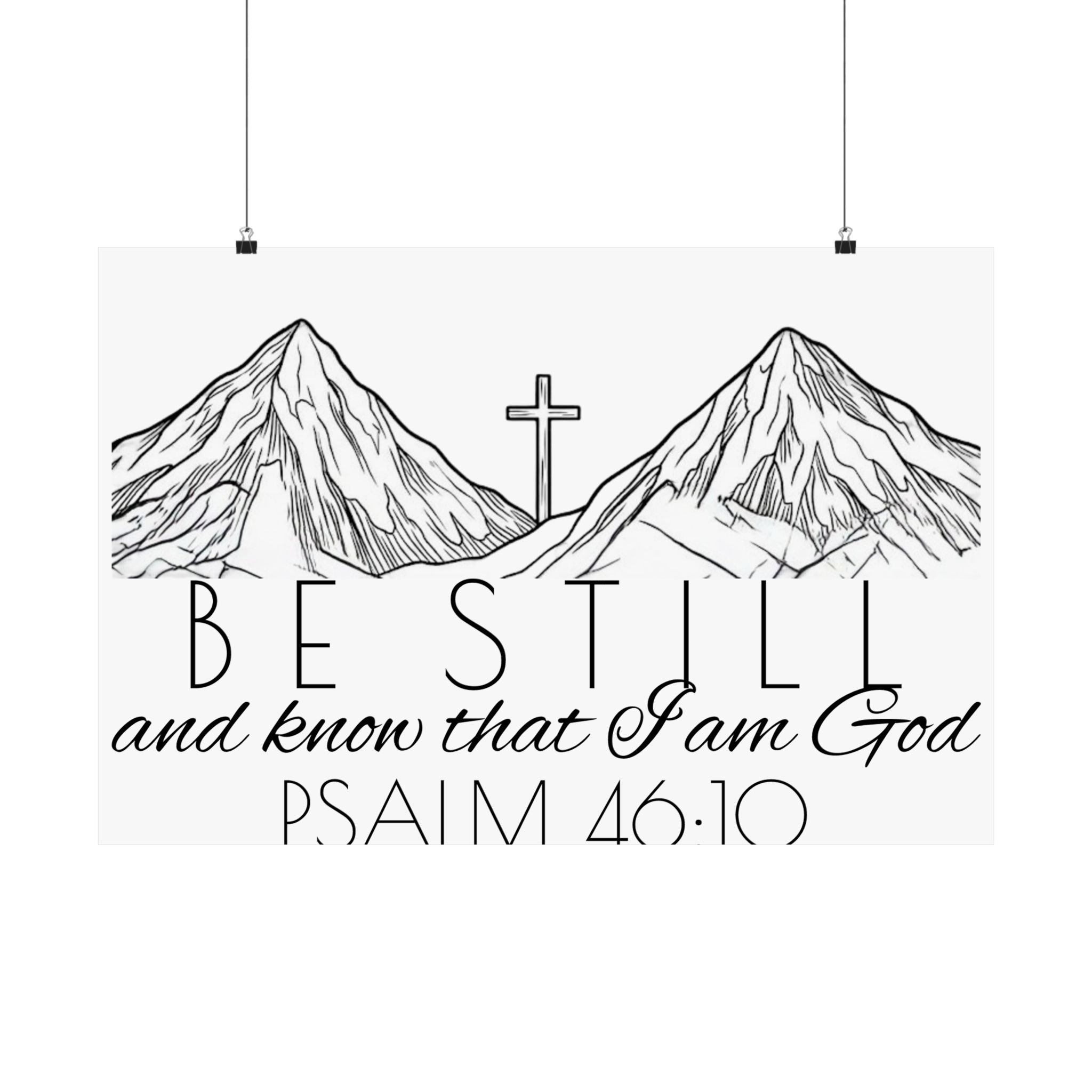 Matte Horizontal Poster - Be Still & Know