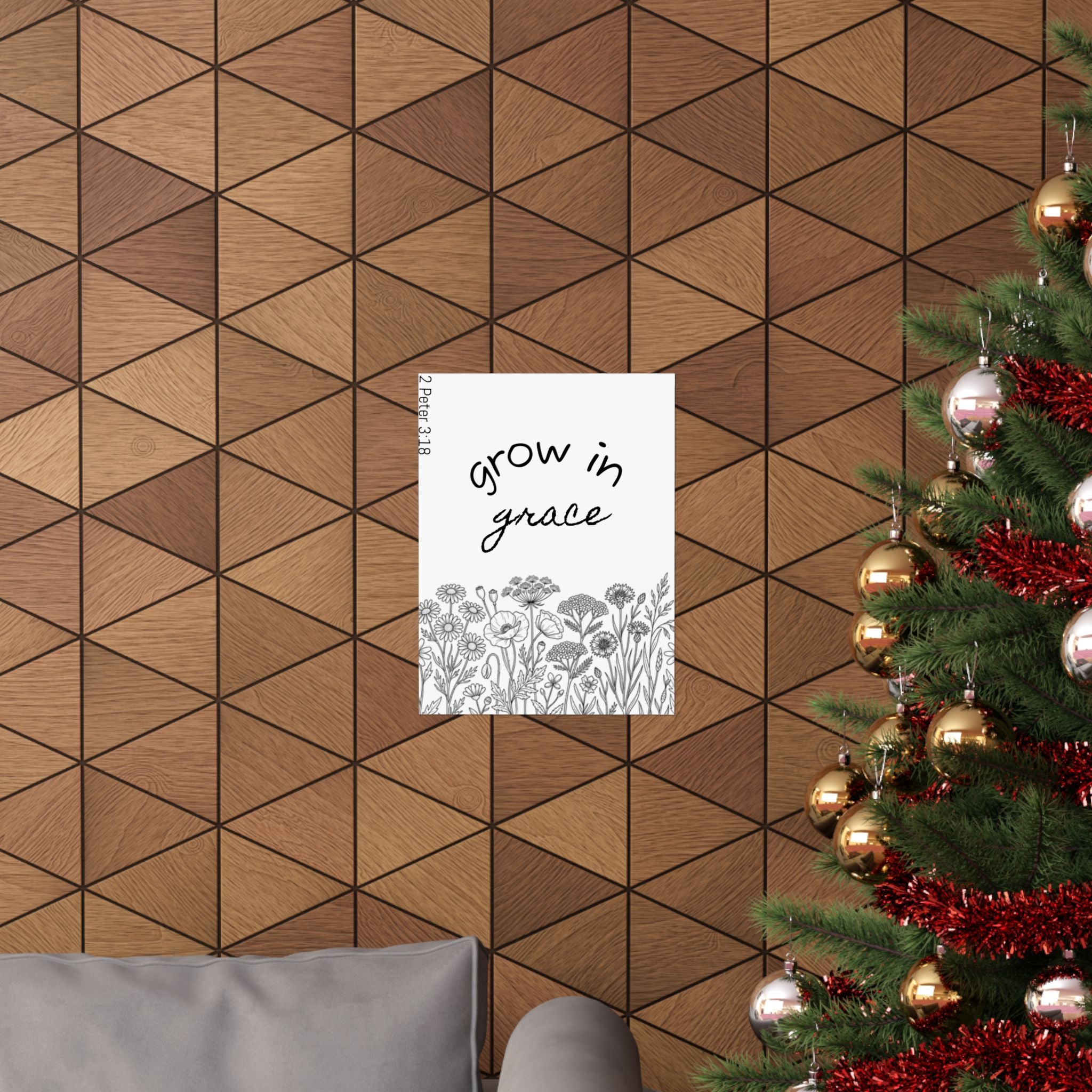 Matte Vertical Poster - Grow in Grace