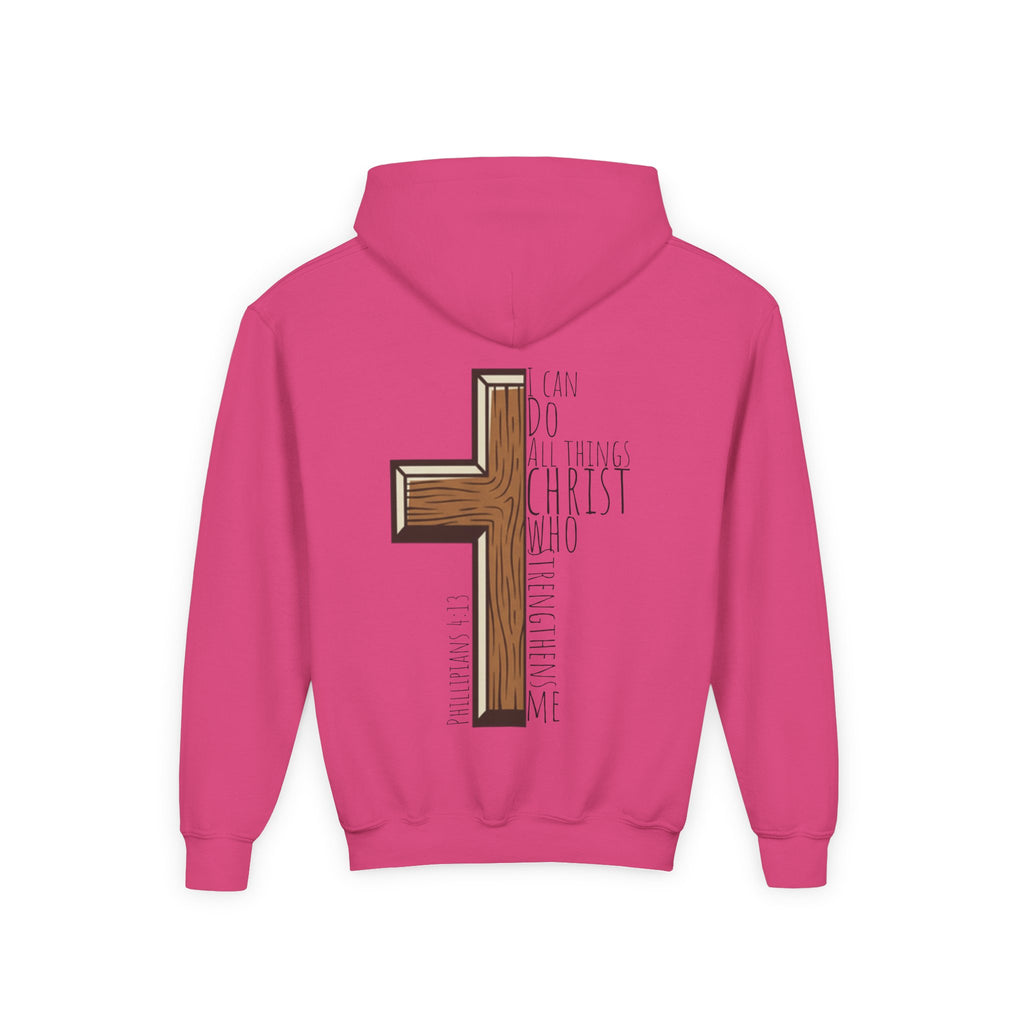 Youth Heavy Blend Hooded Sweatshirt - I can do all things