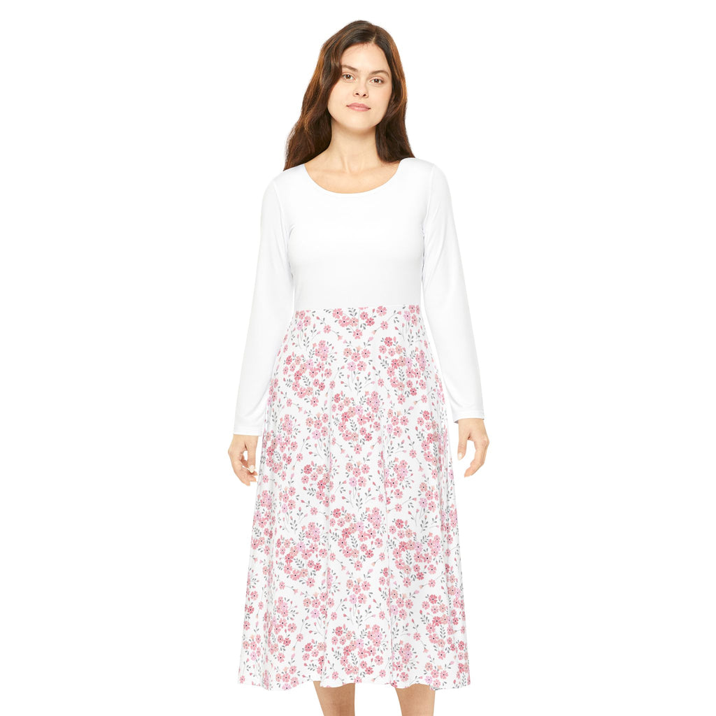 Women's Long Sleeve Dress - Hearts