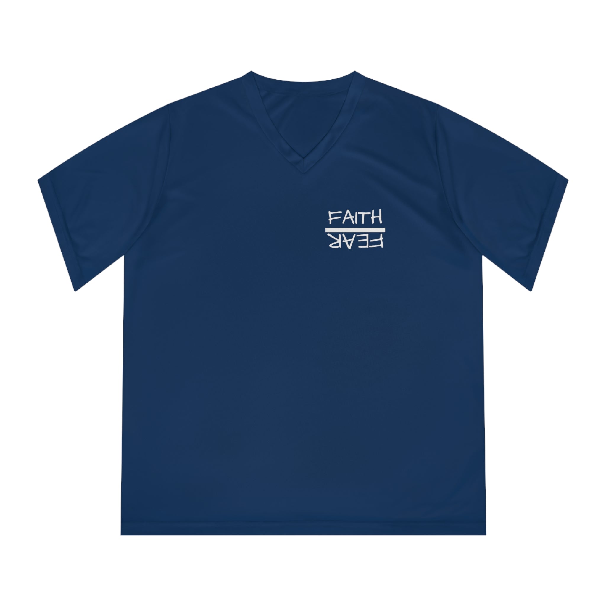 Women's Performance V-Neck T-Shirt - Faith Over Fear