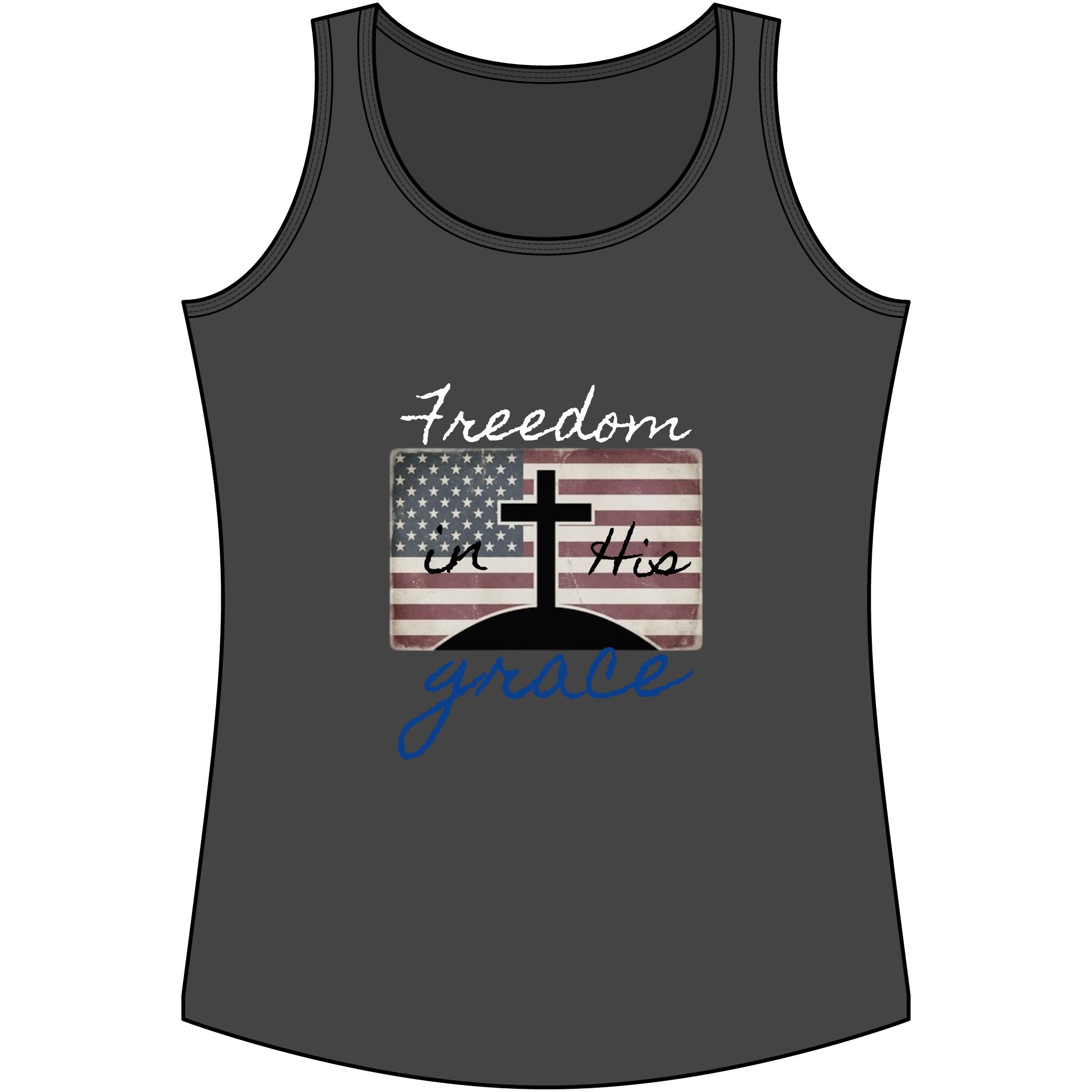 Women's Core Cotton Tank Top - Freedom in His Grace