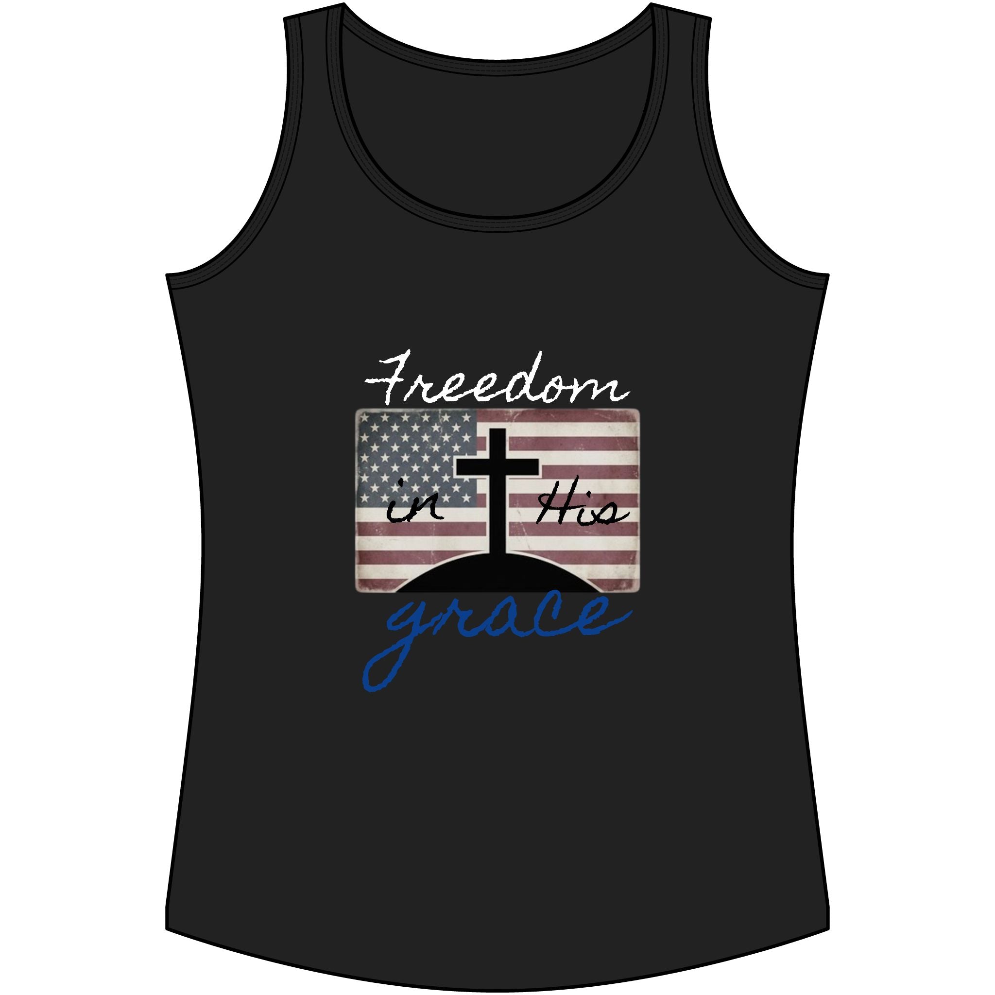 Women's Core Cotton Tank Top - Freedom in His Grace