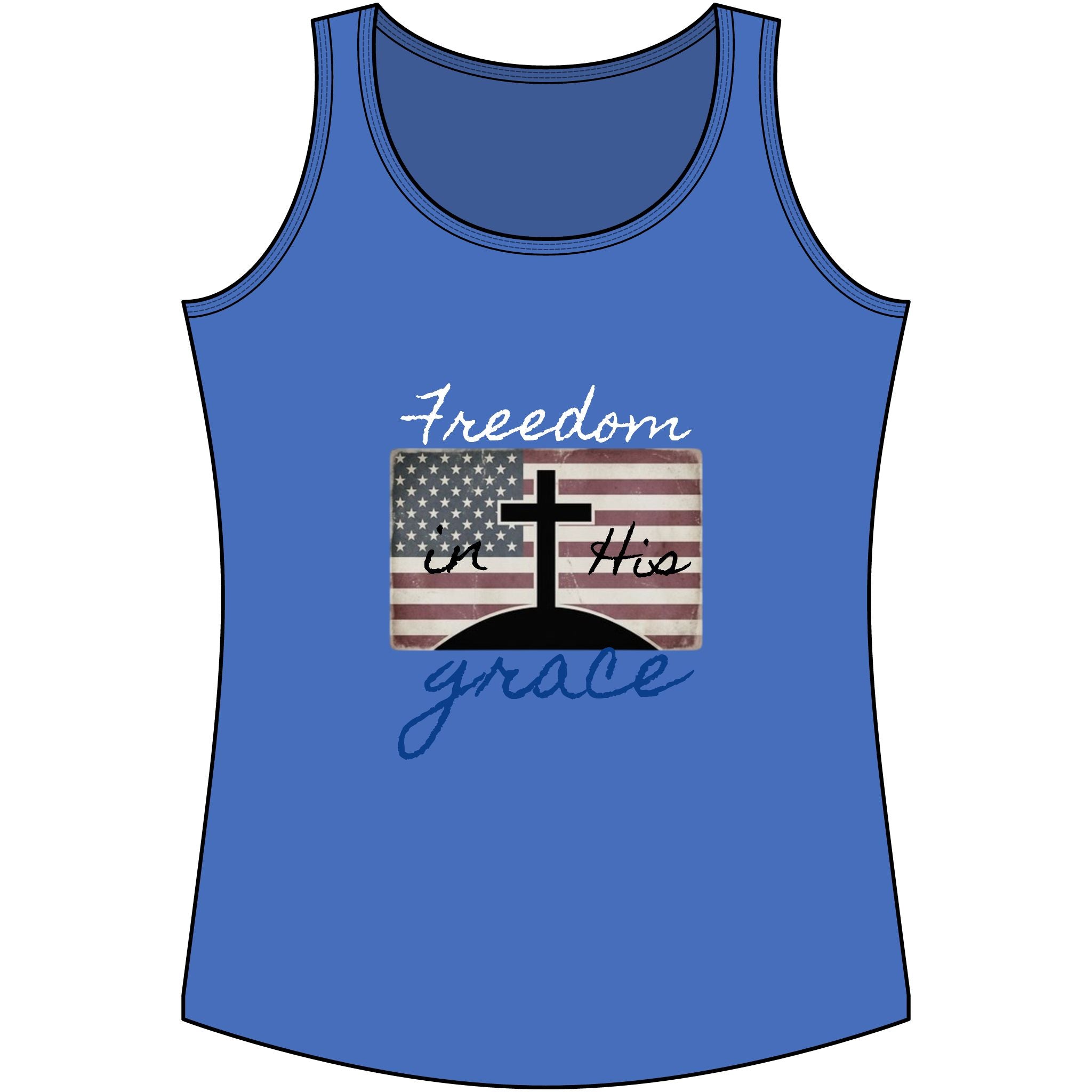 Women's Core Cotton Tank Top - Freedom in His Grace