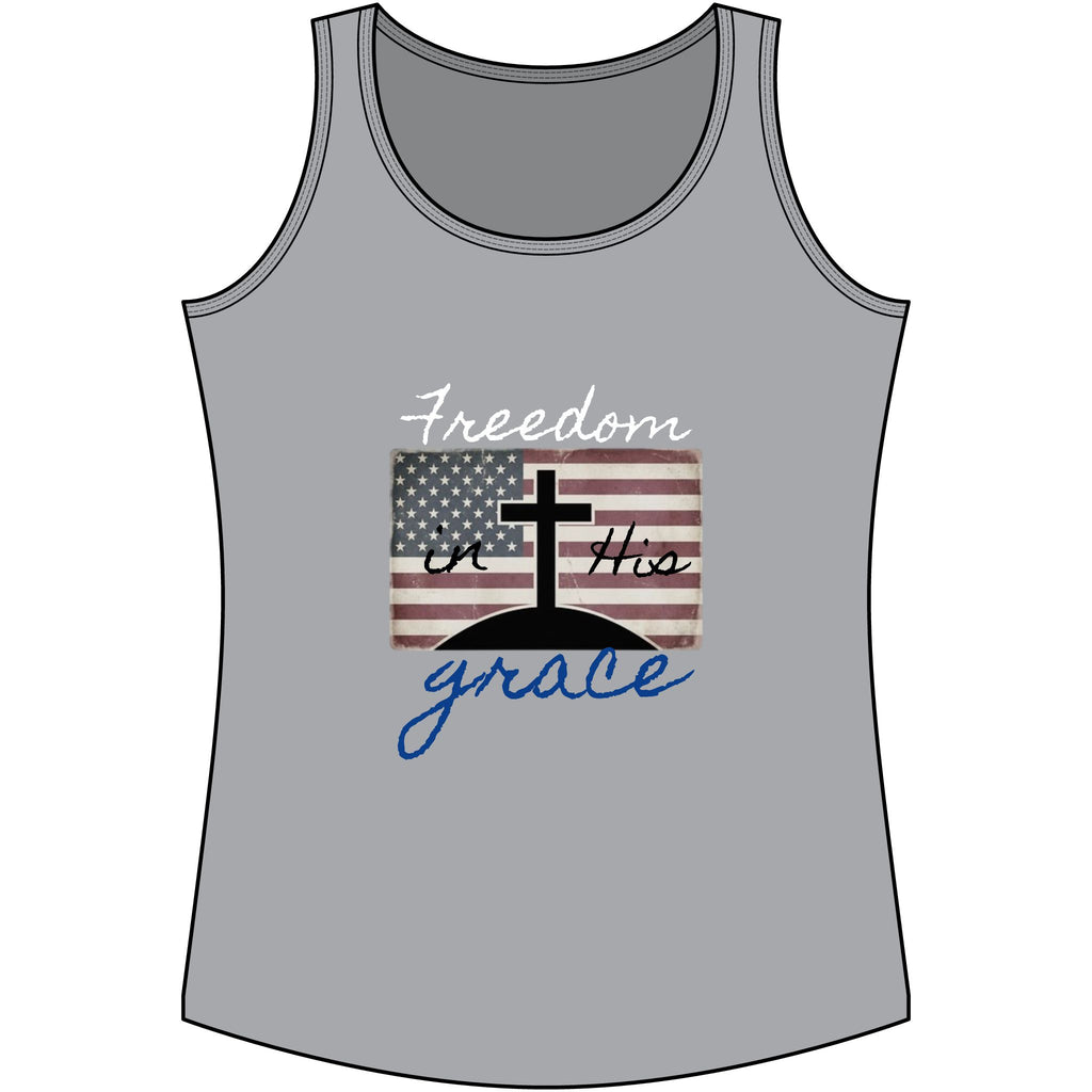 Women's Core Cotton Tank Top - Freedom in His Grace