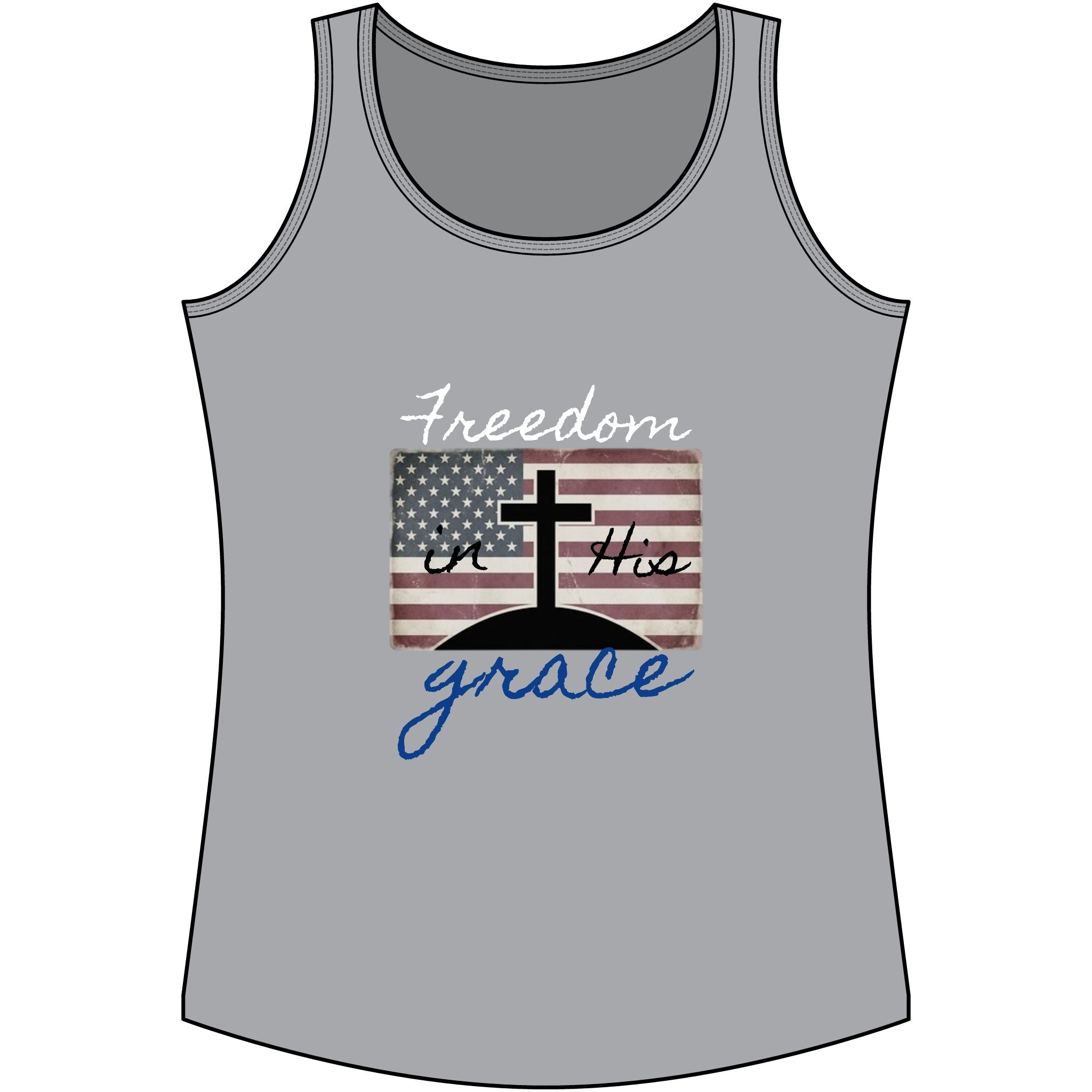 Women's Core Cotton Tank Top - Freedom in His Grace
